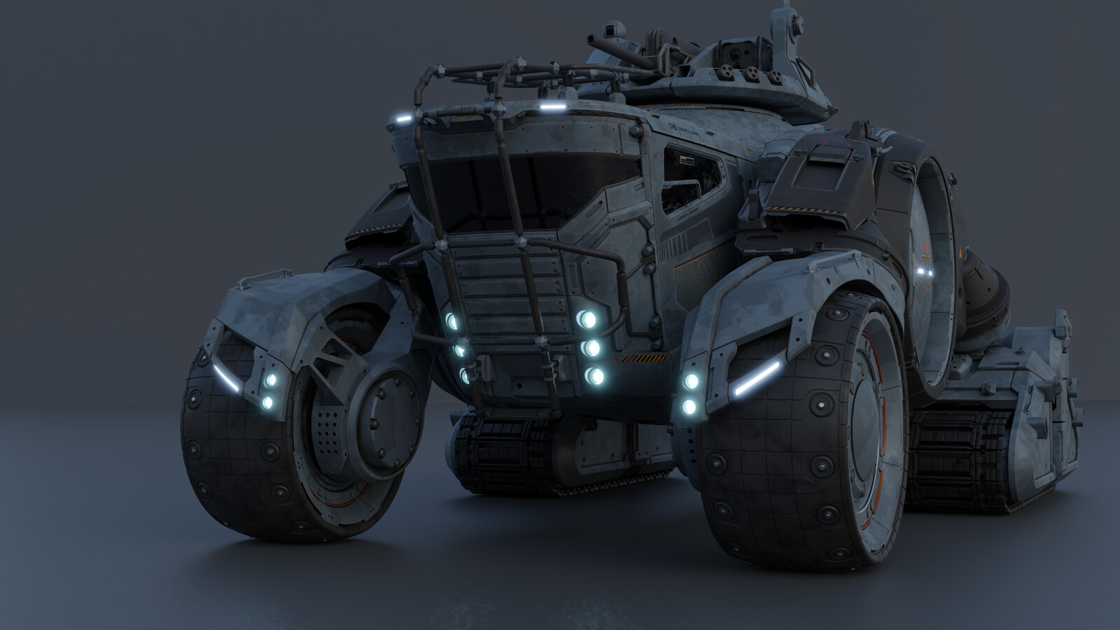 Military Half-Track Configuration (Front view)