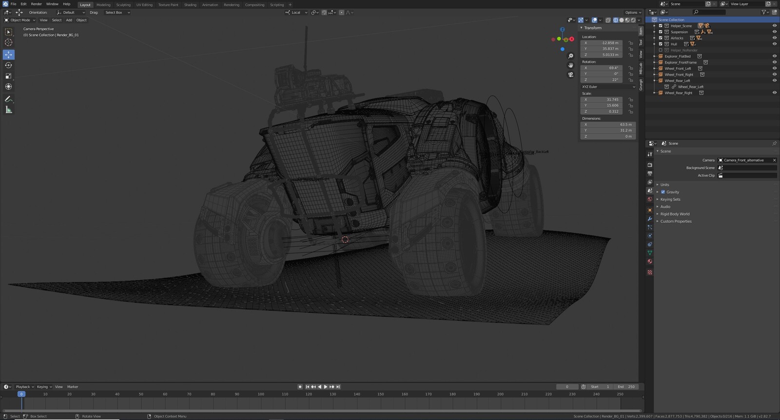 Blender edit view