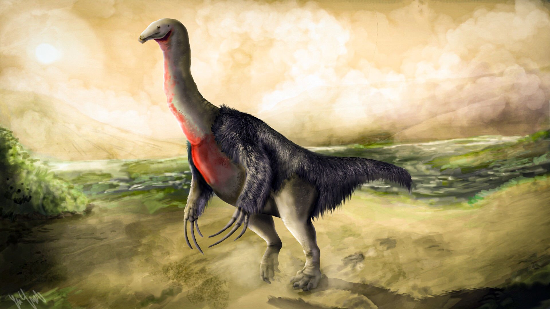 Ivan Iofrida - Therizinosaurus - Photoshop painting
