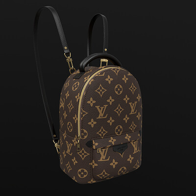3D model Louis Vuitton Bag Keepall Bandouliere 45 Monogram Canvas VR / AR /  low-poly