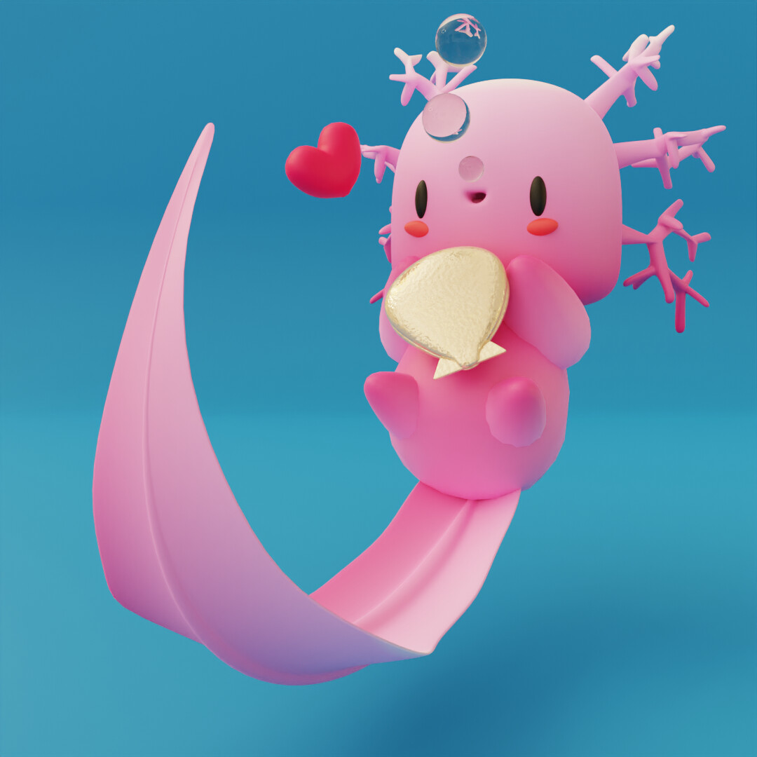 Artstation Coral Axolotl Emeszack Artstation Coral Axolotl Emeszack