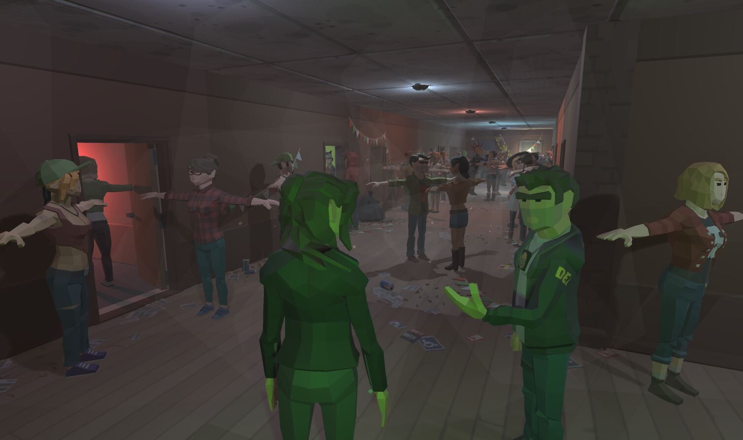 Passing to the second floor, we see about a party taking place at this moment in time