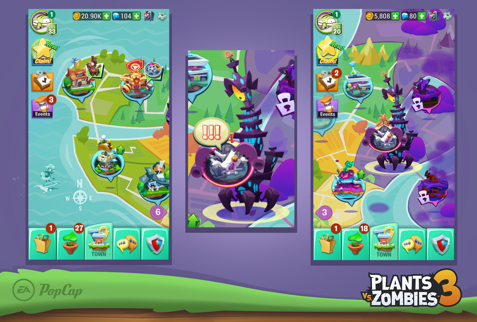 ArtStation - Plants vs Zombies 3 UI