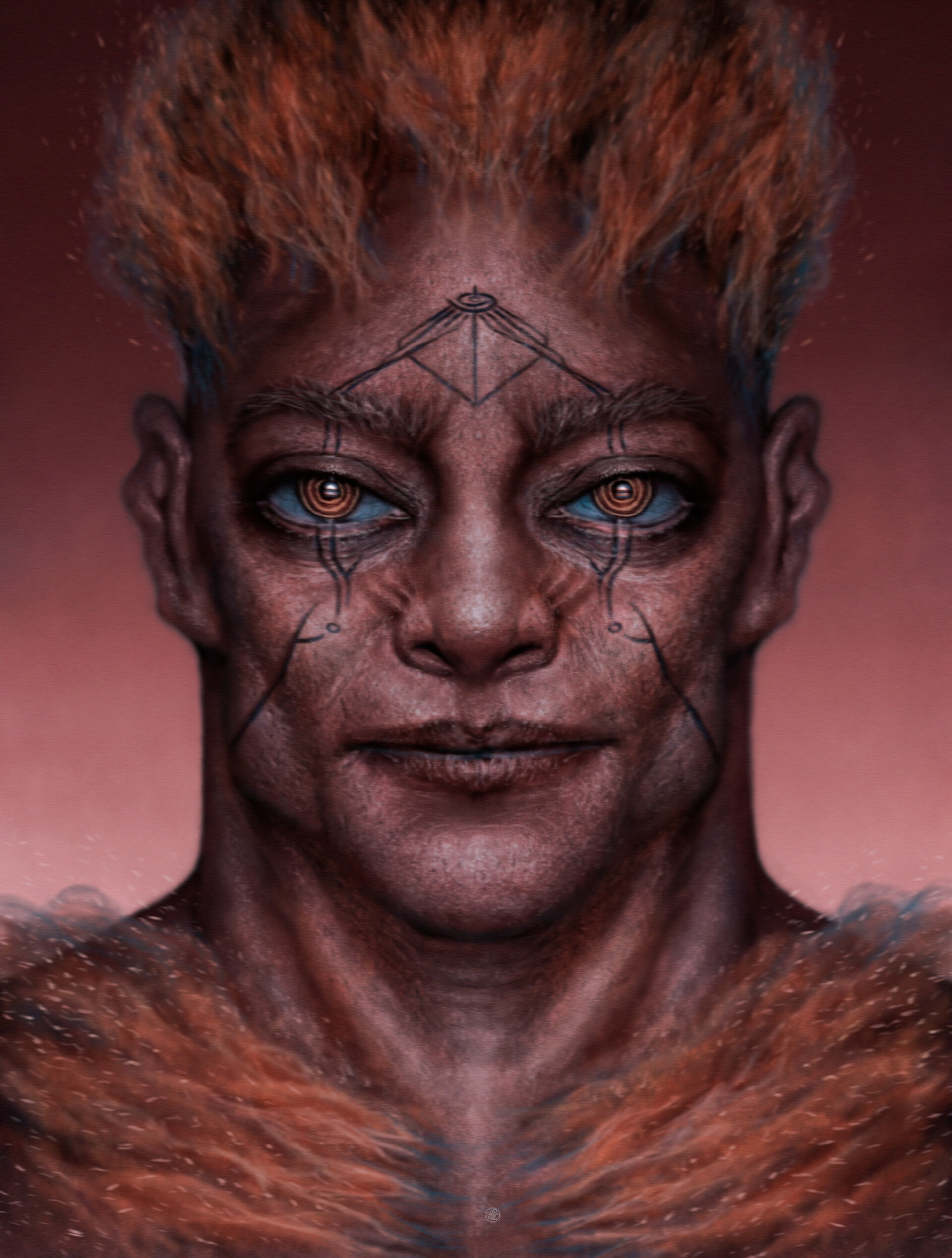 ArtStation - " Огнеар ". ( Один из Богов " Четырёх стихий ")