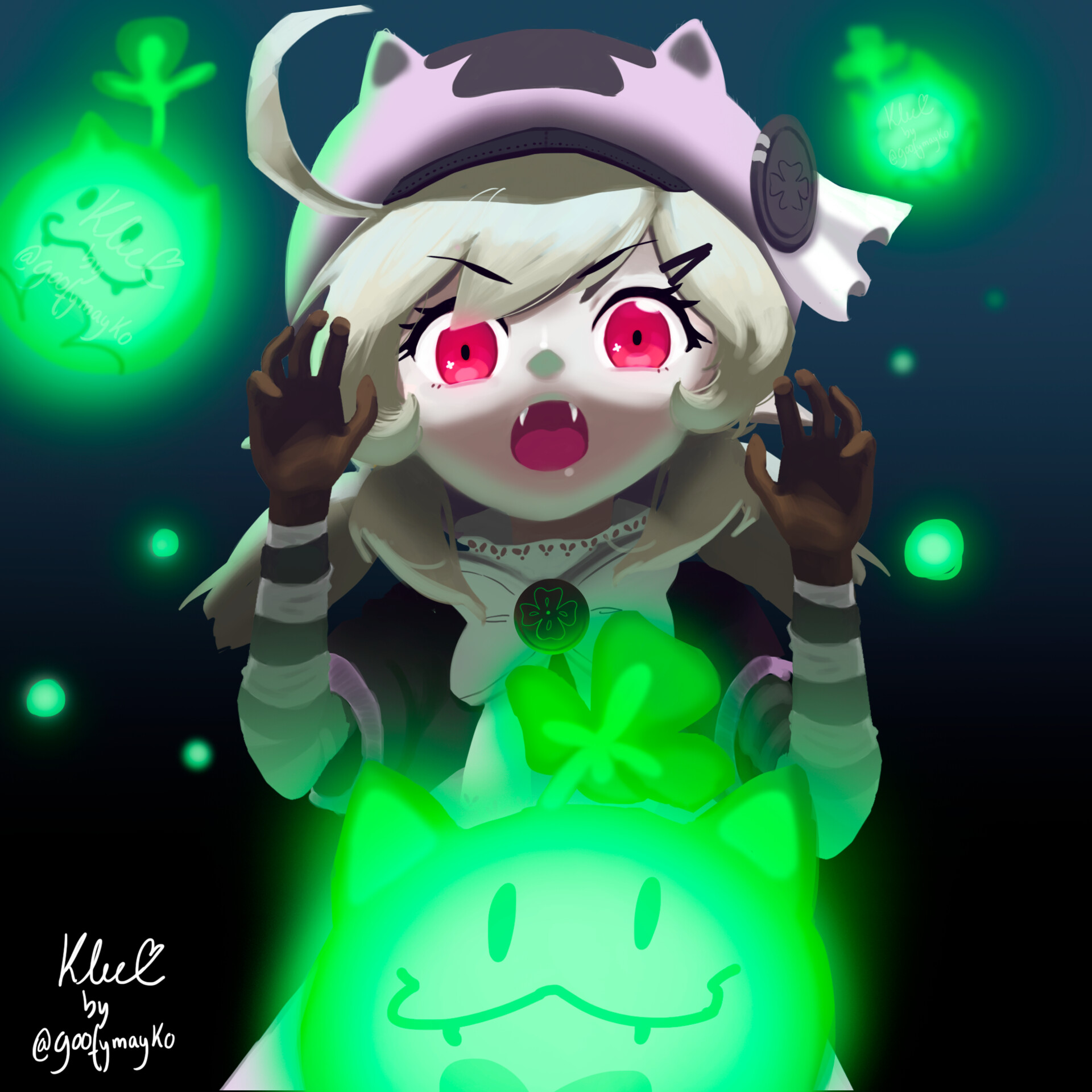 Klee Fanart Genshin Impact Artstation Fan Art Klee From Genshin Impact In Halloween Costume Mayko Ferreira fan art klee from genshin impact