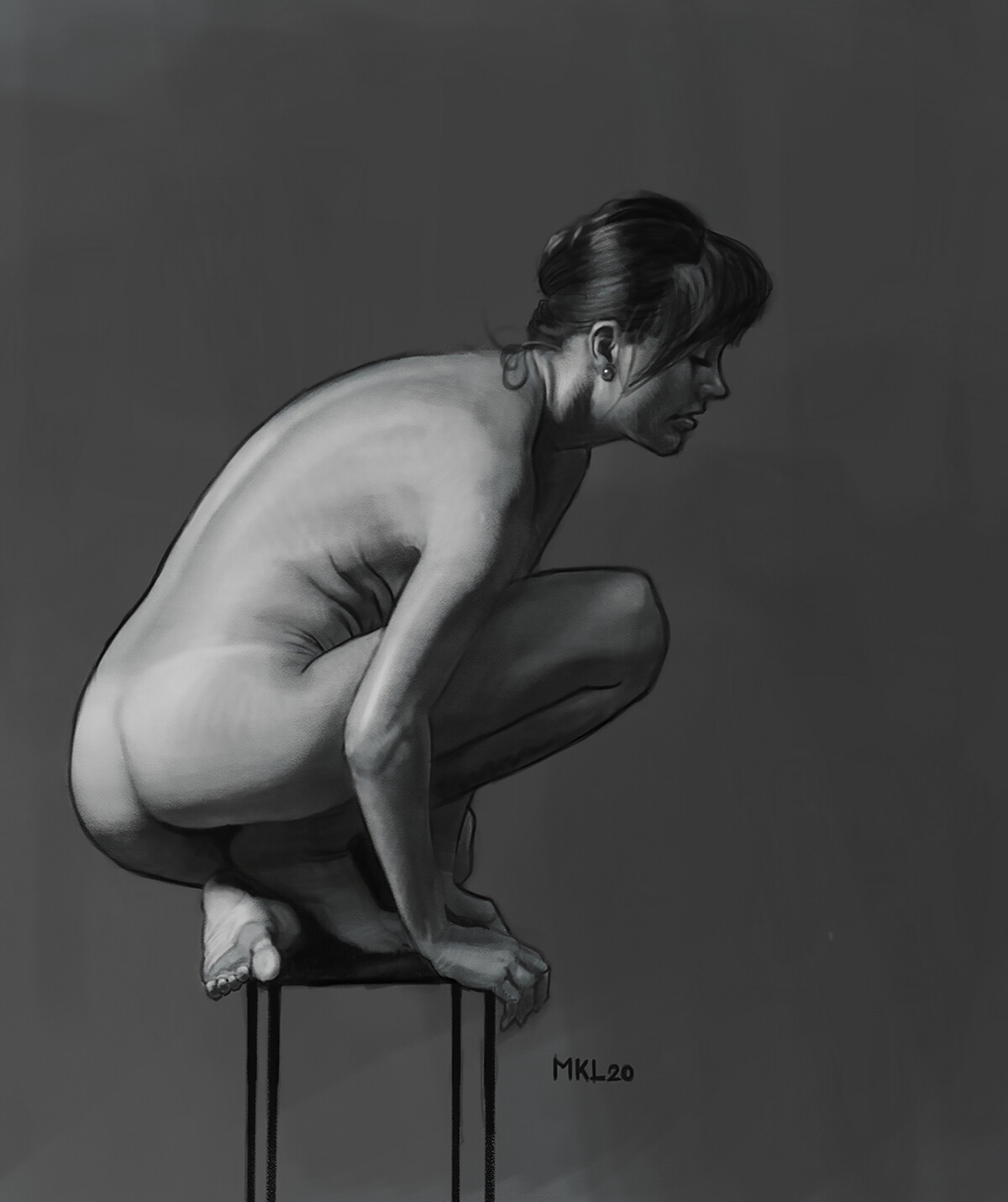 Nude female study