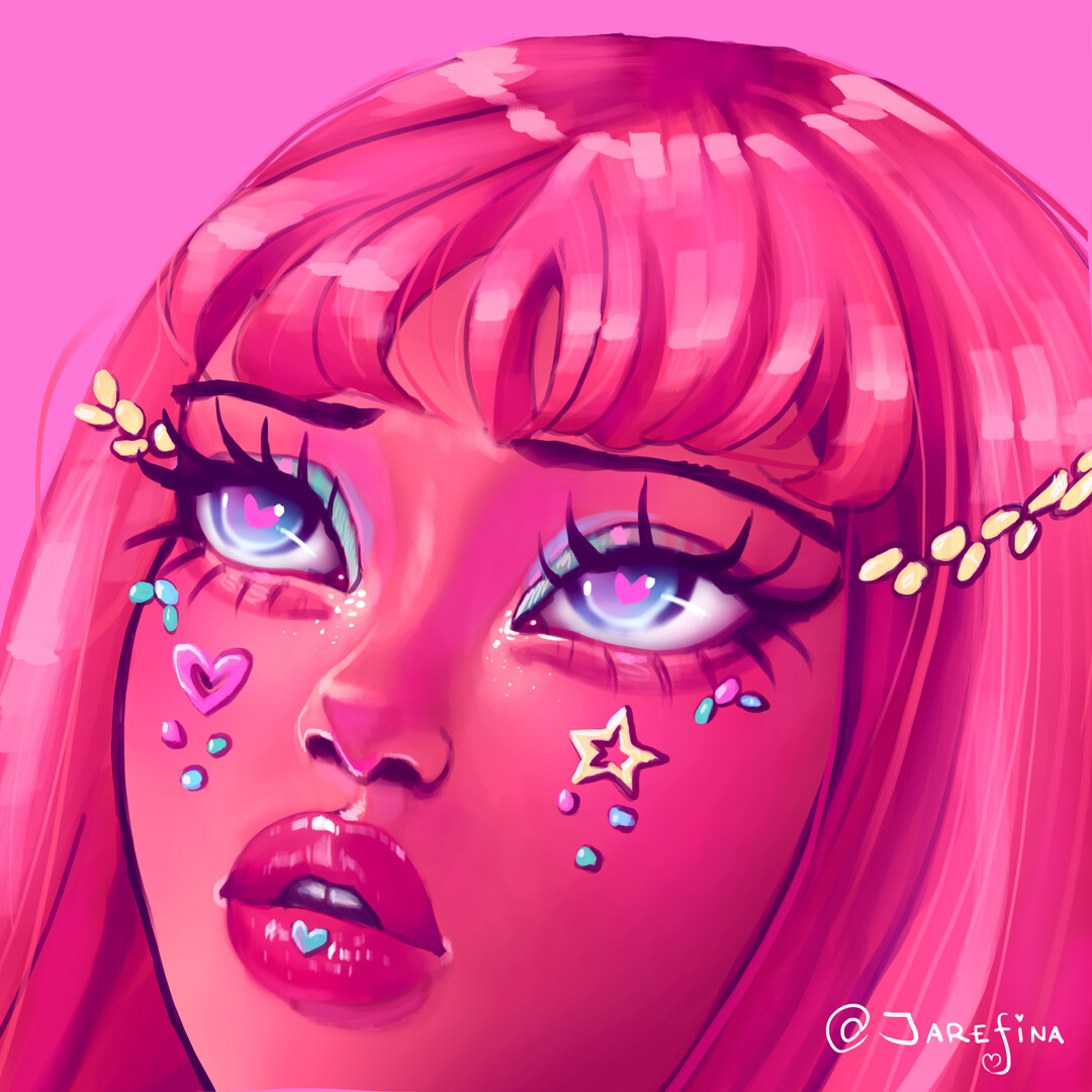 ArtStation - Girl With Stickers 1