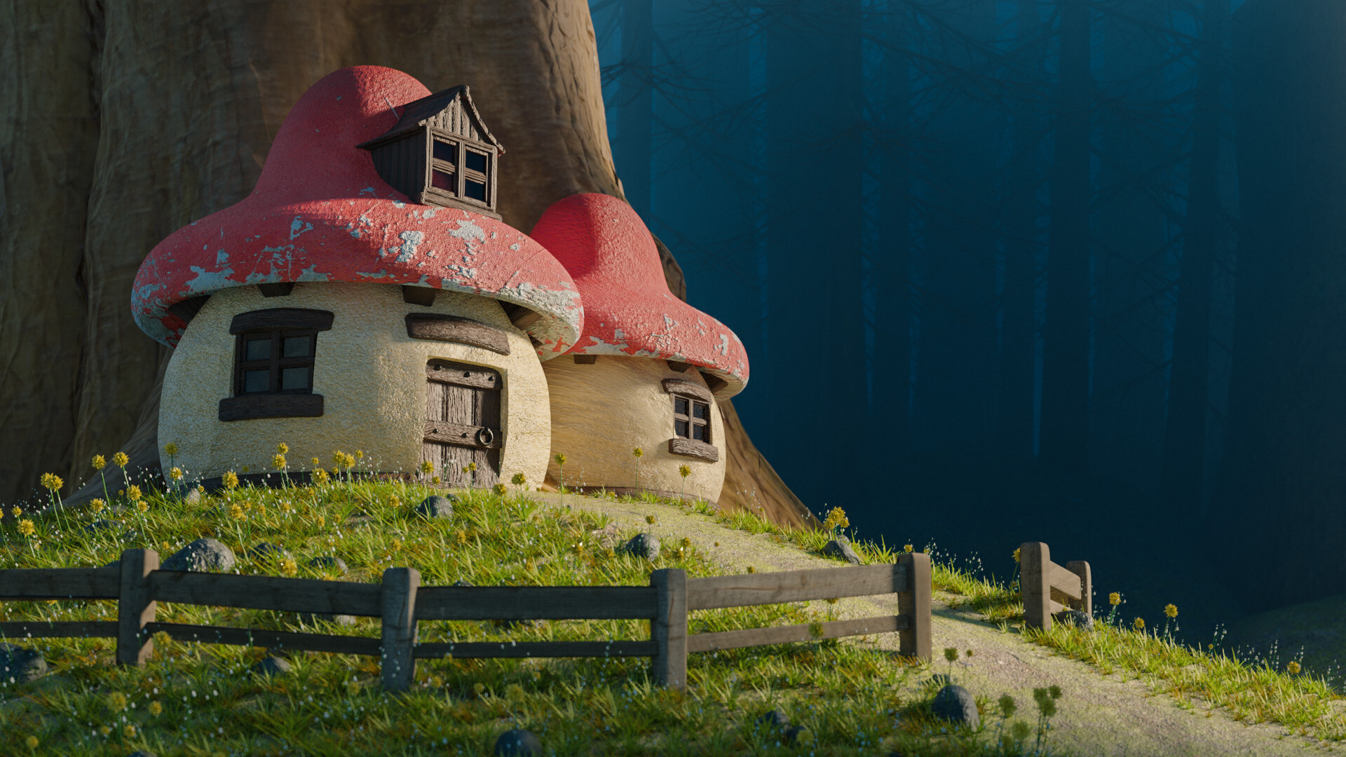 The smurfs house outlet