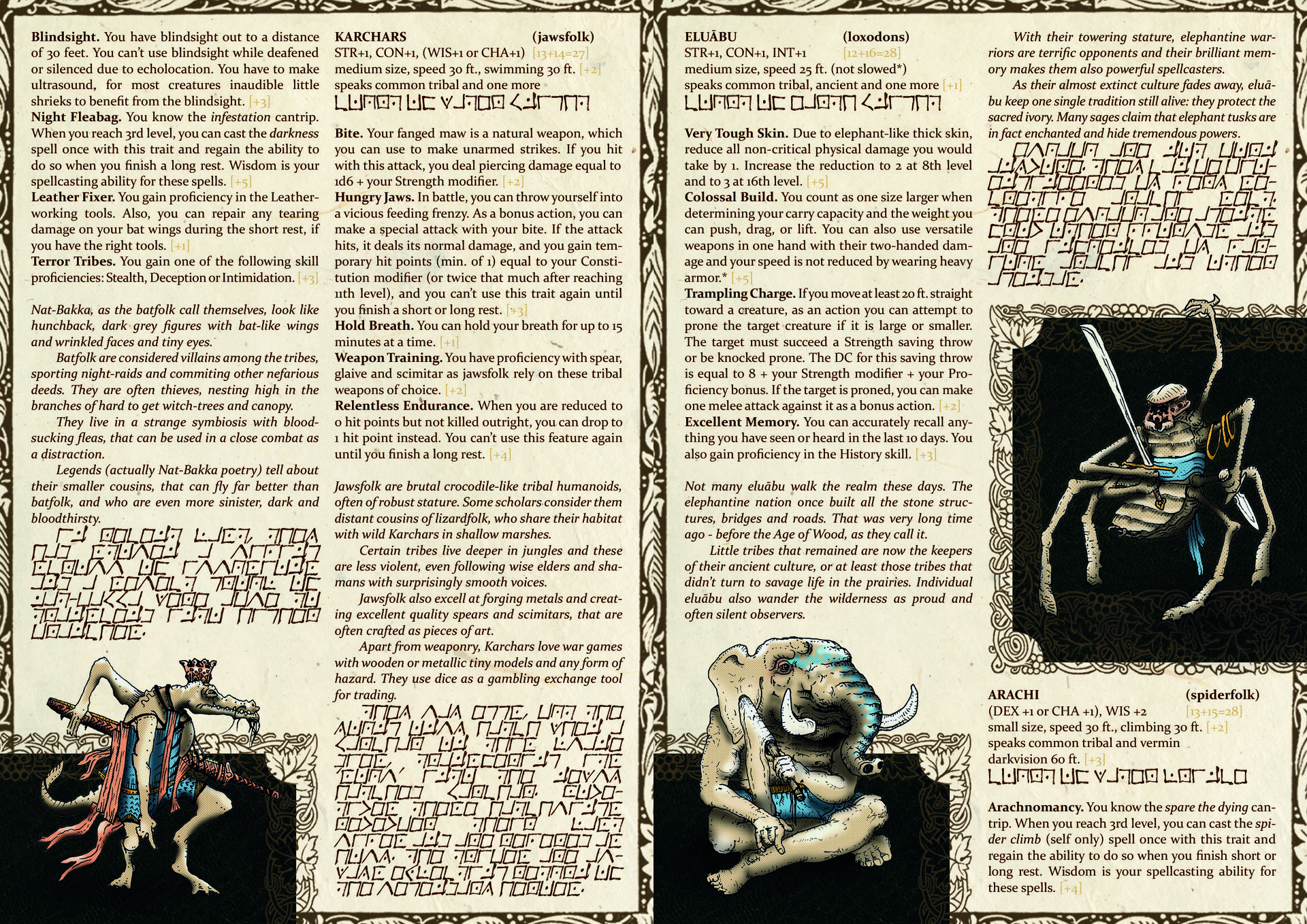 Artstation Book Of Animal Folk Cultures For 5e D N D Cemejn Limak An improved scale for measuring 5e races. book of animal folk cultures for 5e d n