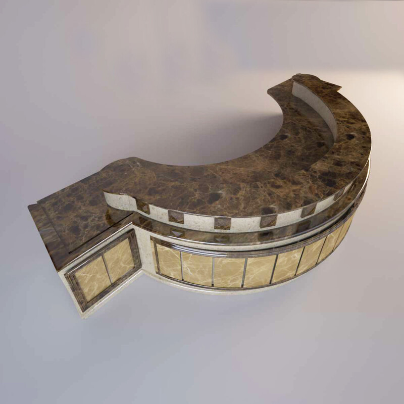 Reception Counter 3D model
