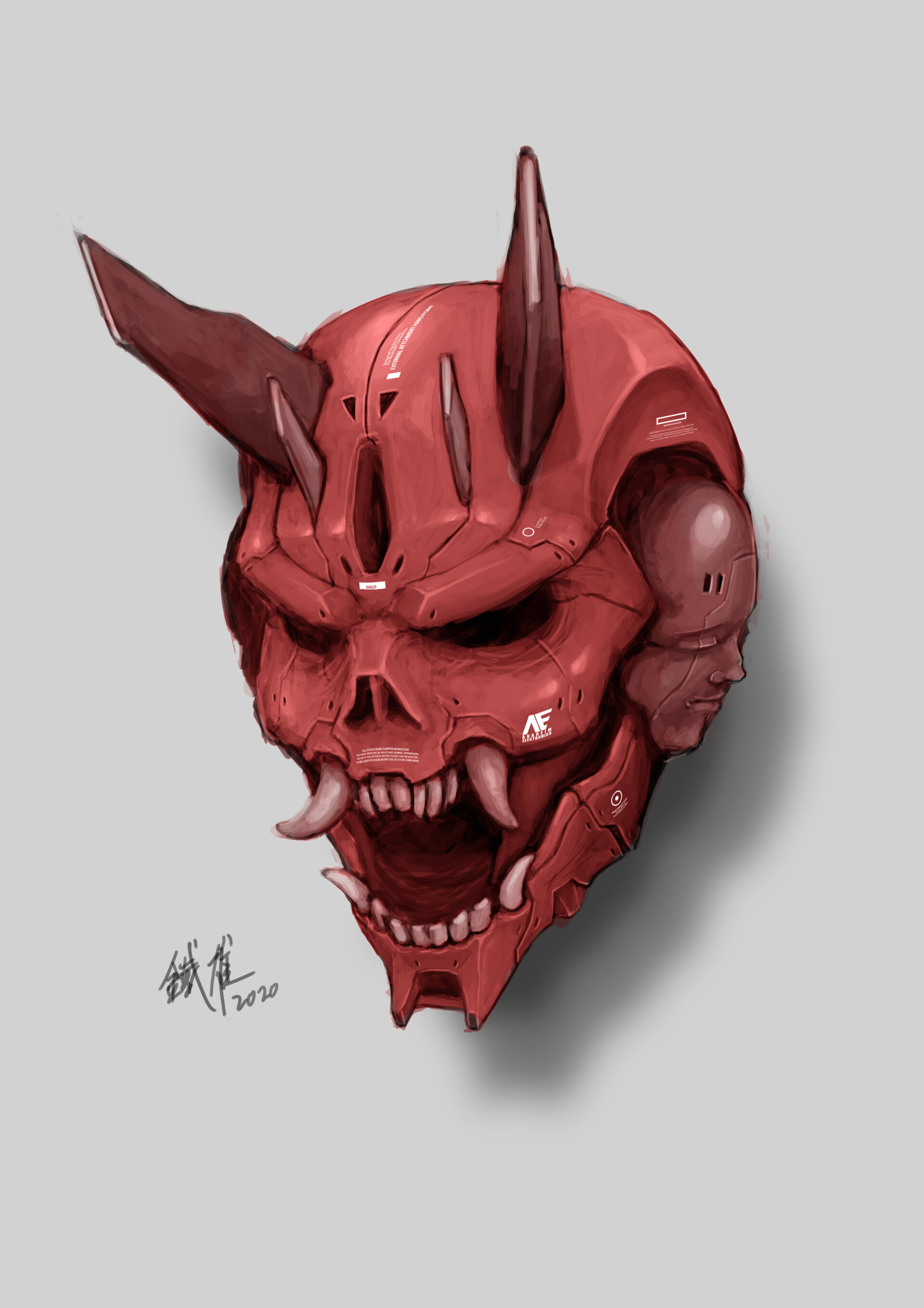 ArtStation - Cyberpunk Hannya Mask