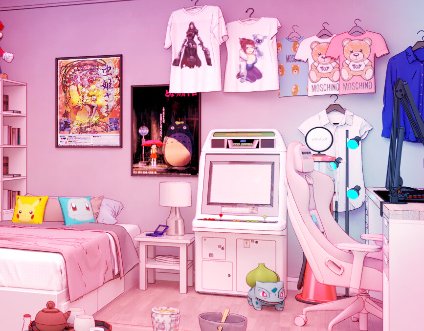 Omorphia Visual Japanese pink room