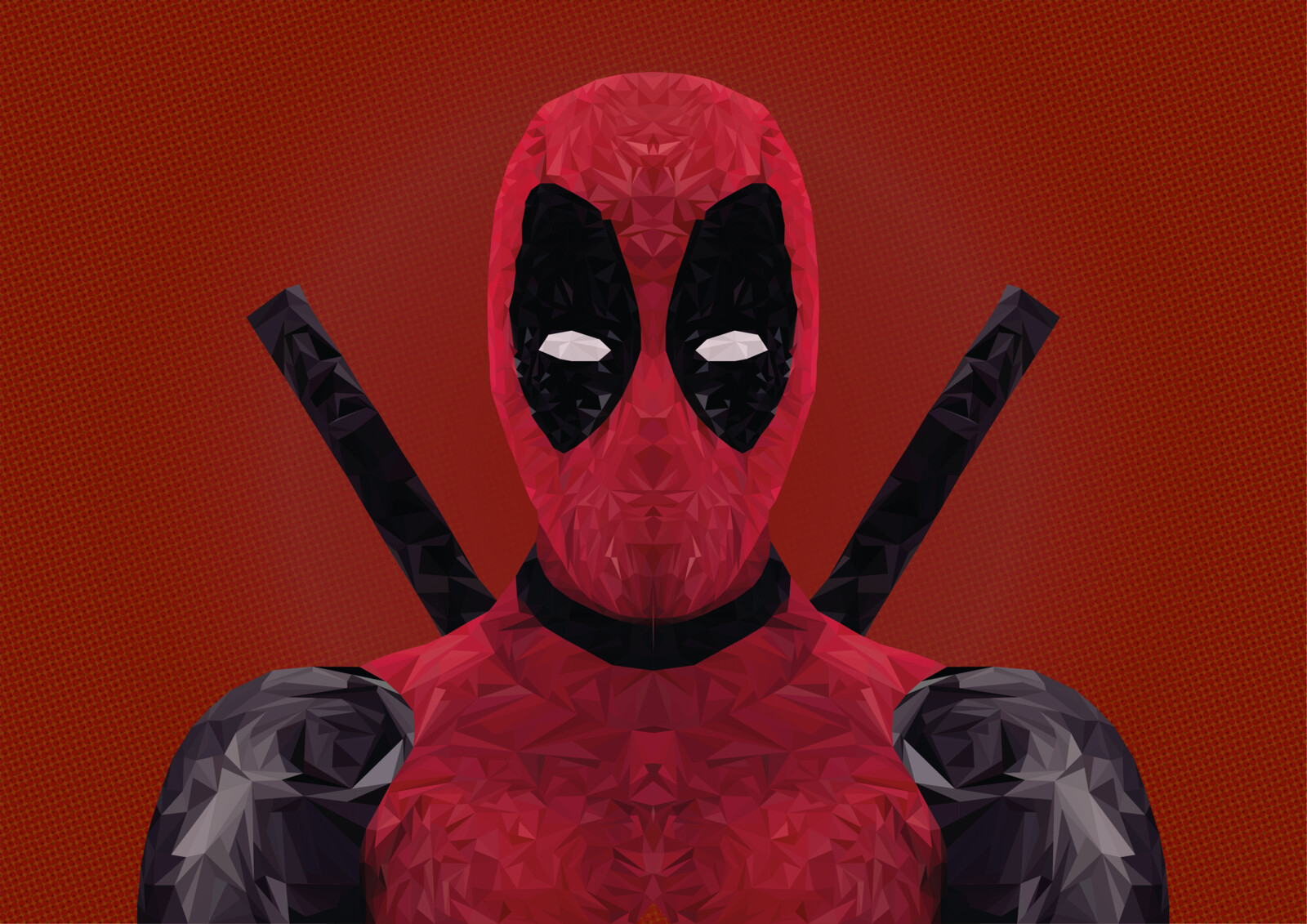 Artstation Lowpoly Portrait Deadpool Lorenzo