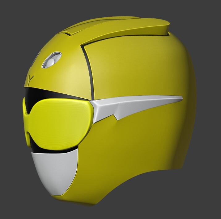 picture Power Rangers Beast Morphers Yellow Ranger Helmet beast morphers yellow ranger helmet 3d