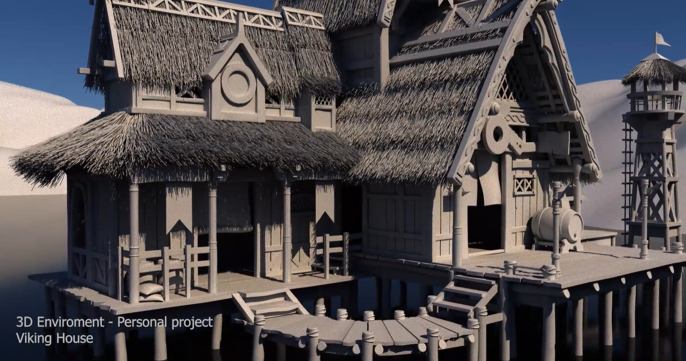 Carme Massa Viking House 3d Enviroment Model