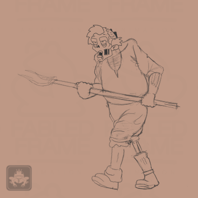 Zombie Villager Walk Sketch