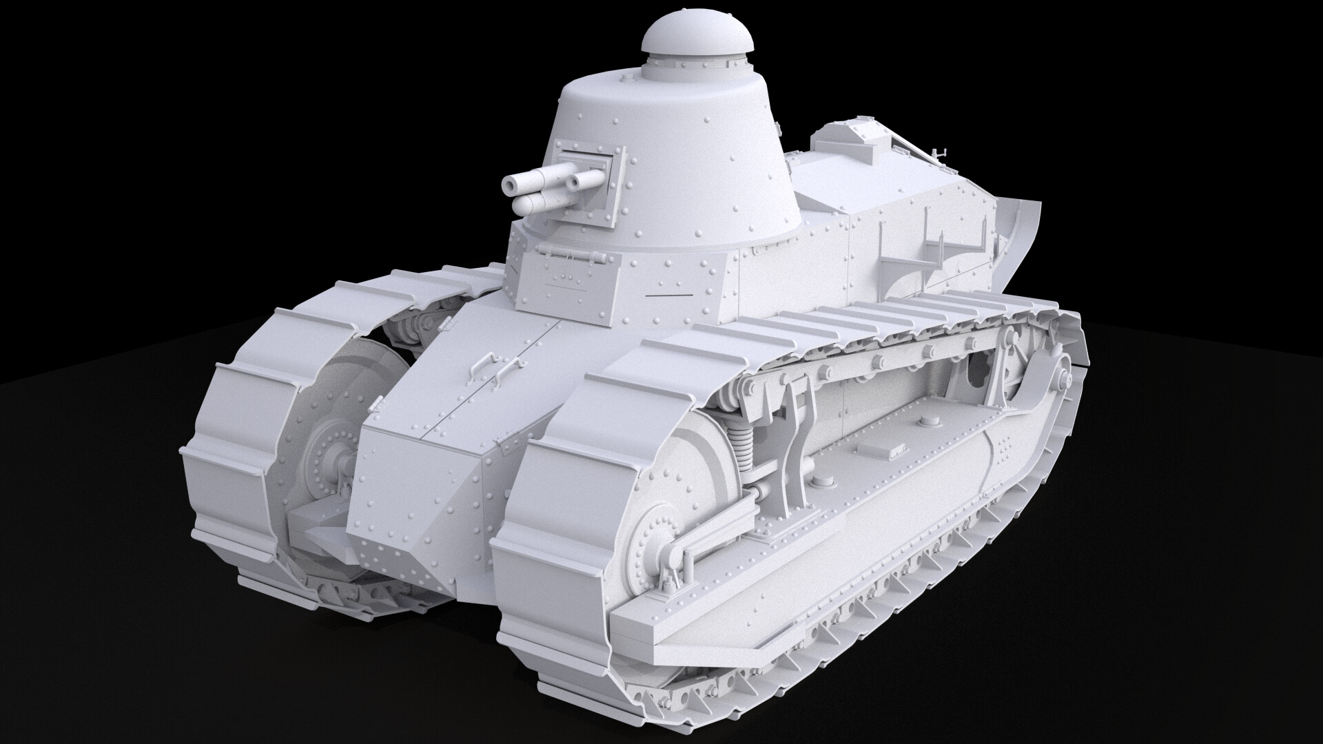 Renault FT Tank - Realtime Turntable