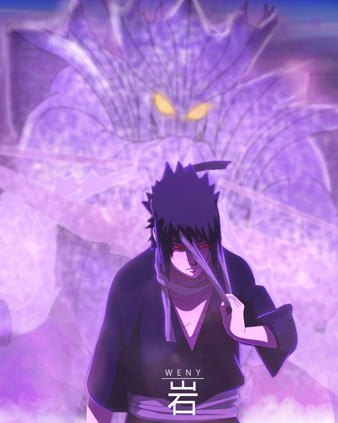 Tham khảo hình ảnh susanoo của sasuke để hiểu rõ hơn về kĩ năng của nhân  vật trong anime Naruto