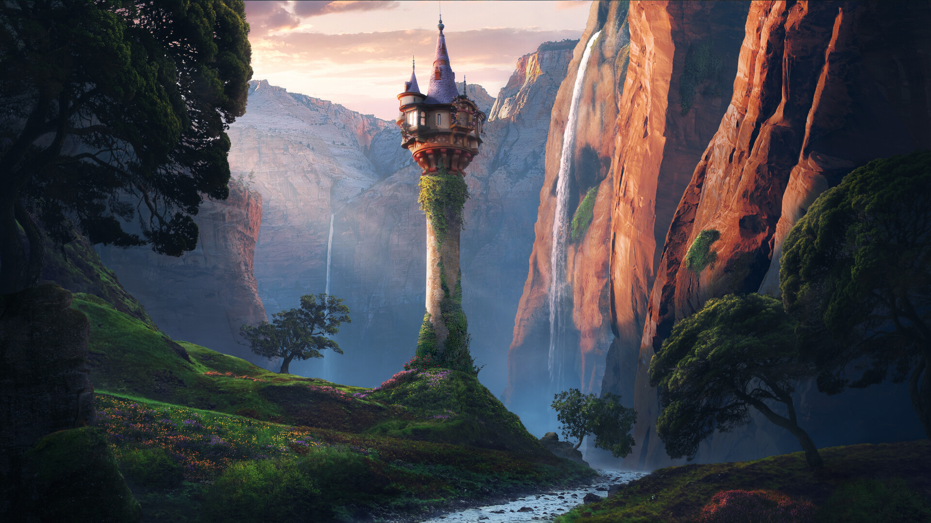 9. Disney Villains Nail Art with Rapunzel's Tower - wide 8