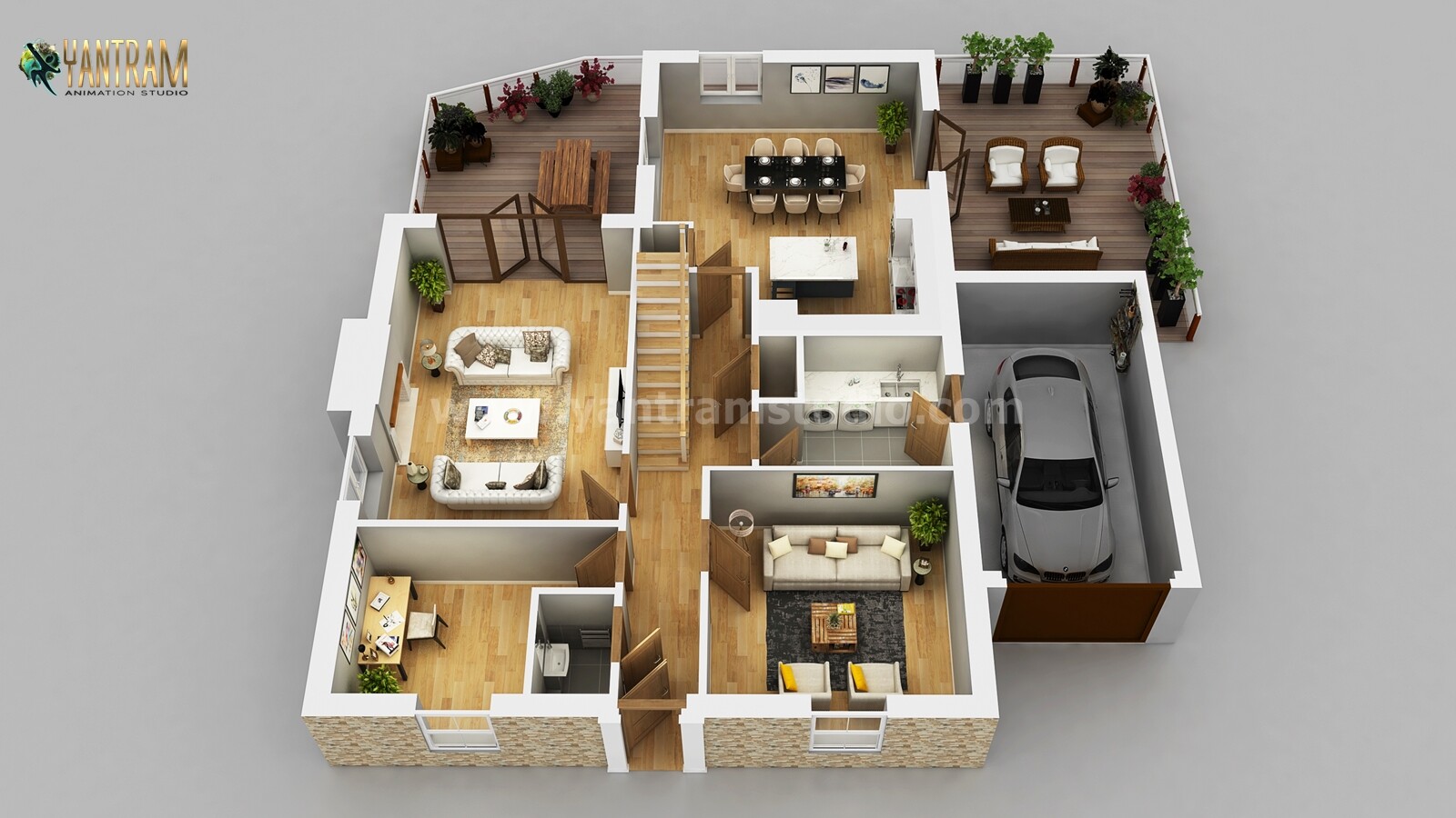 ArtStation - Residential Apartment 3D Floor Plan Design by Architectural  Rendering Services, Wasilla – Alaska
