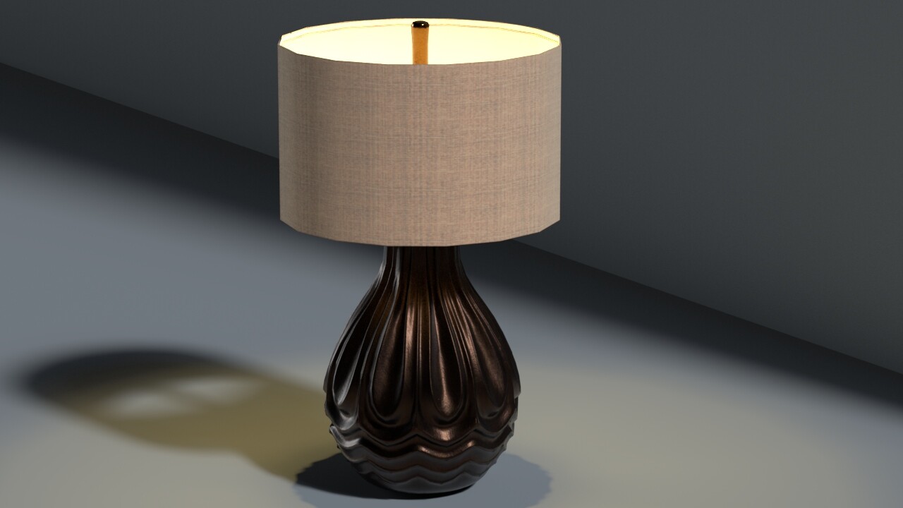 Artstation Realistic Renderig Complex Lamp Kane Sk