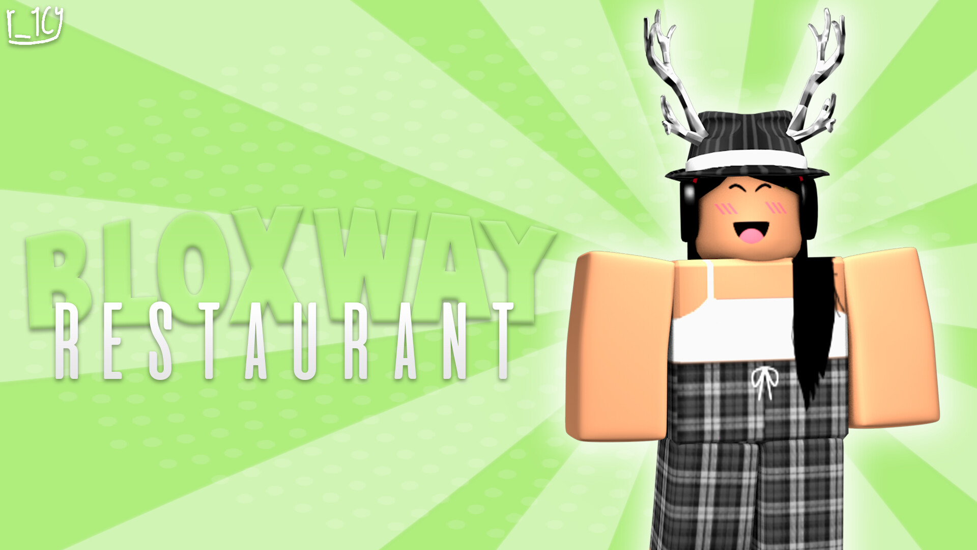 Artstation Bloxway Restaurant Logo And Thumbnail 1cyquest - green apron roblox