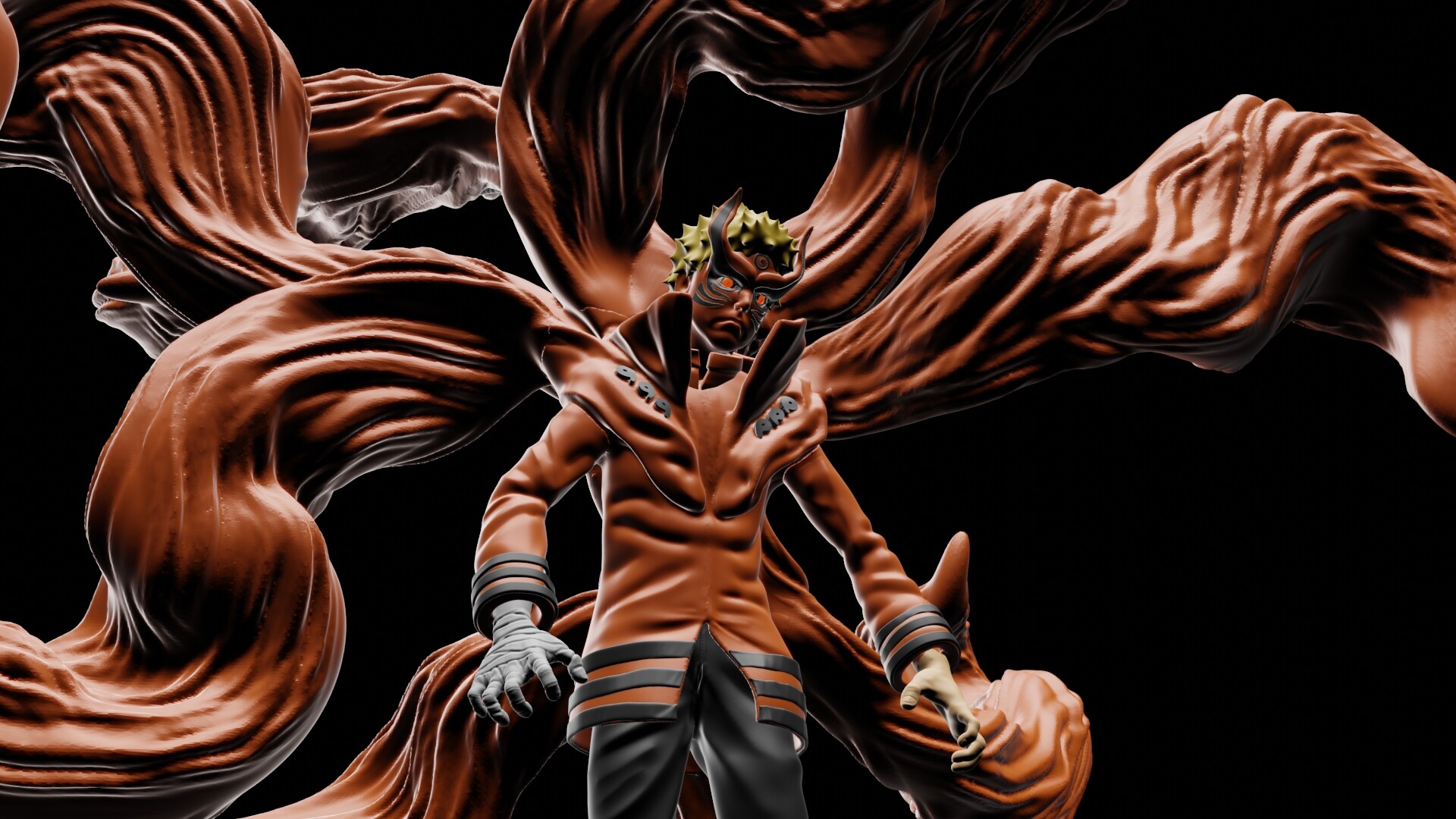 Artstation Naruto Uzumaki Last Kurama Mode 3d Printing Ronnie Yonk