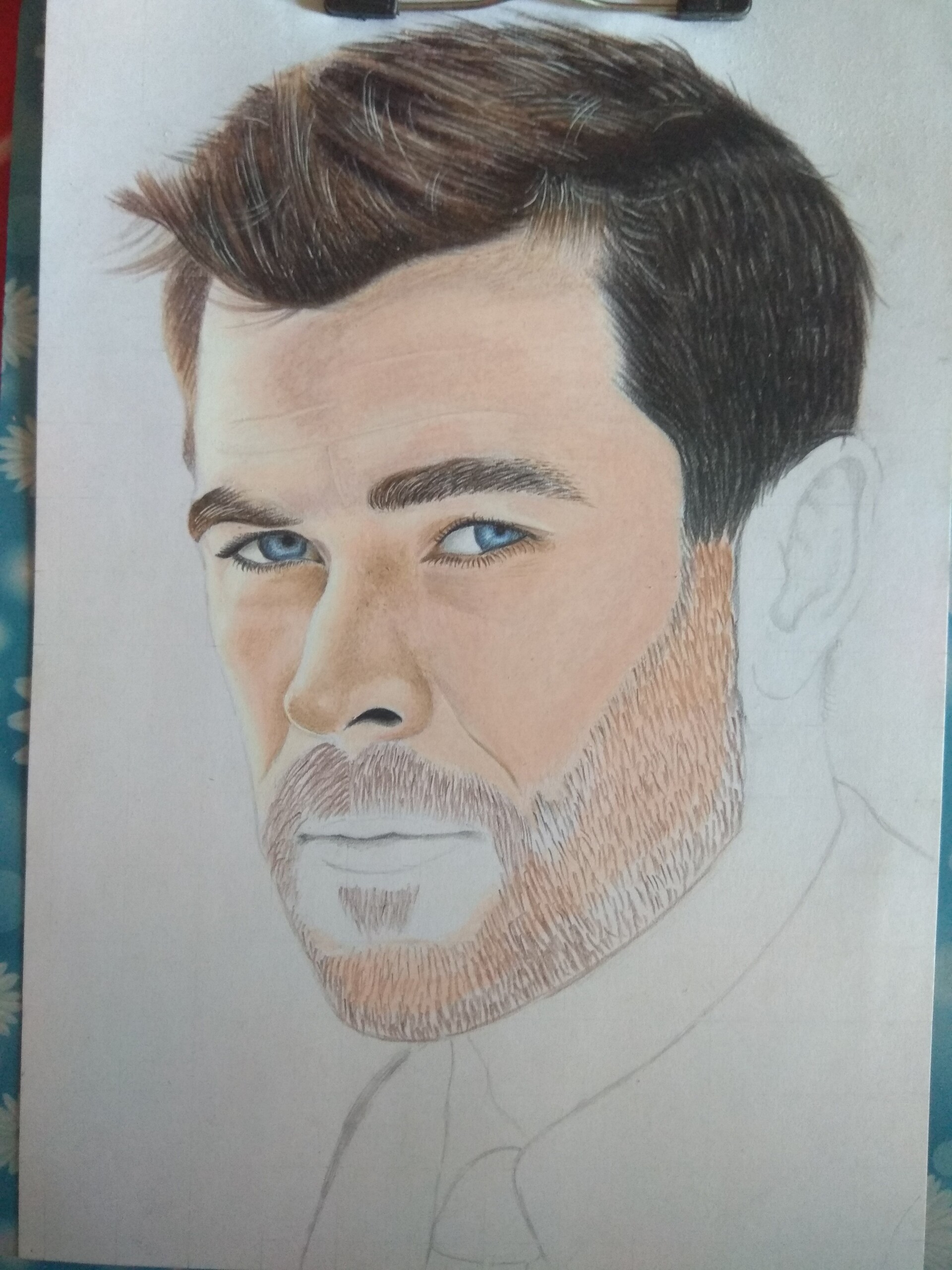 Chris Hemsworth Drawing by Jmac Sketch  Pixels