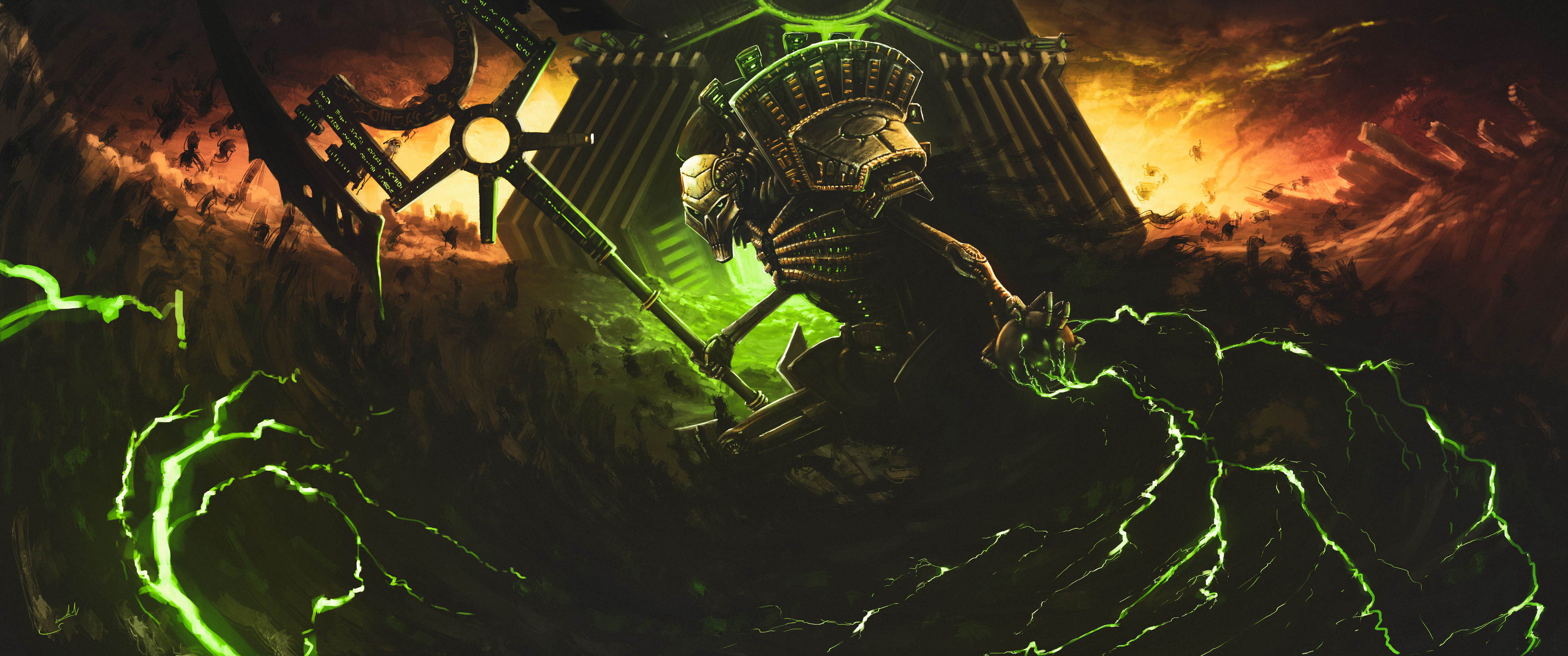 40K Necron Lord Art Artstation Necron Lord Dmitrii Ustinov artstation necron lord dmitrii ustinov