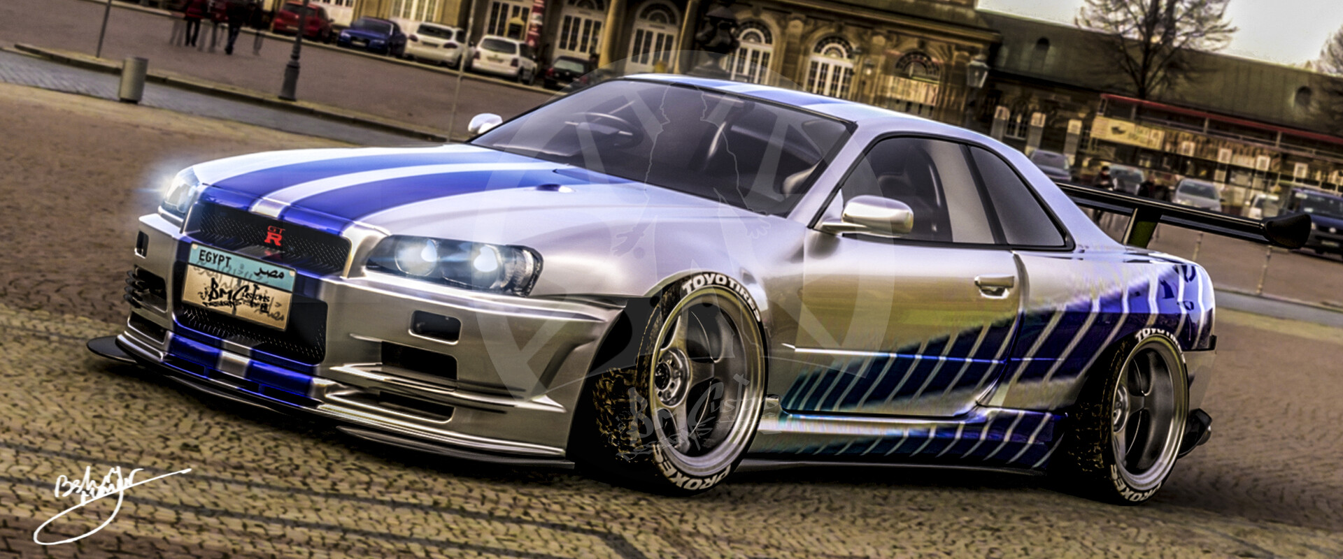 Artstation Nissan Skyline R34 Paul Walker Besho Moneer