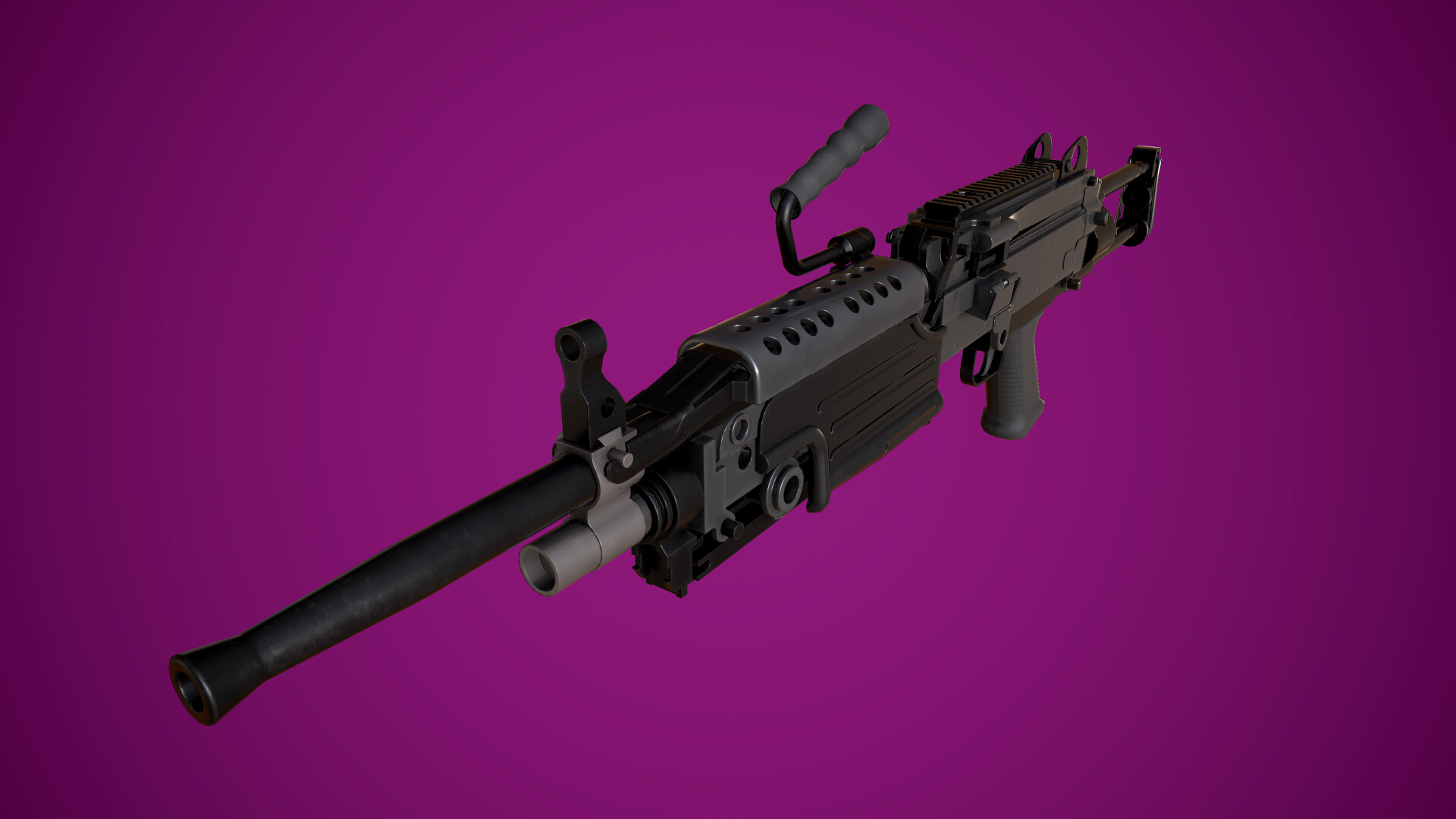 ArtStation FN M249 SAW machine gun