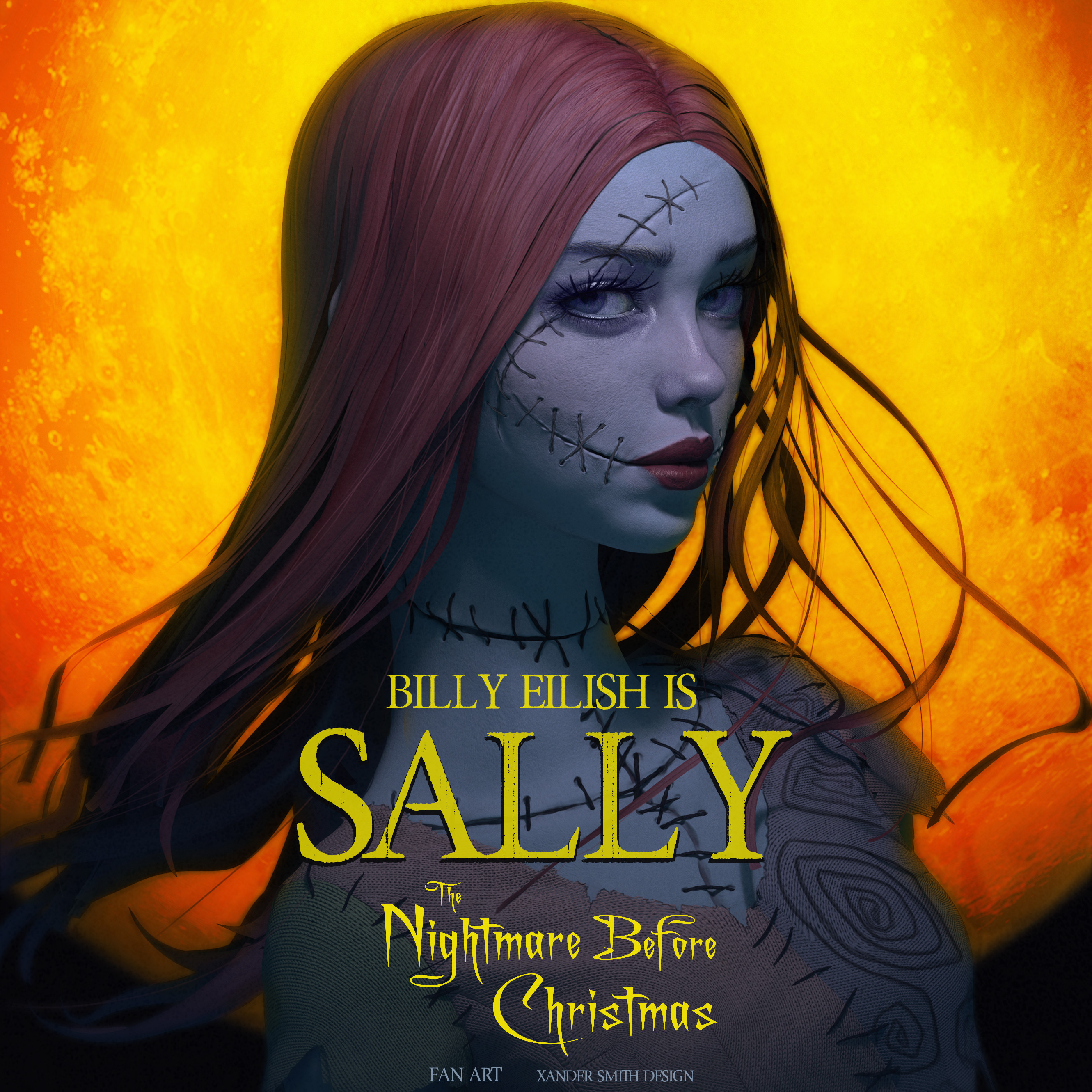 Artstation Nightmare Before Christmas Fan Art Starring Billie Eilish As Sally Xander Smith Jack skellington, the pumpkin king of halloween town, is bored with doing the same thing every year for halloween. nightmare before christmas fan art