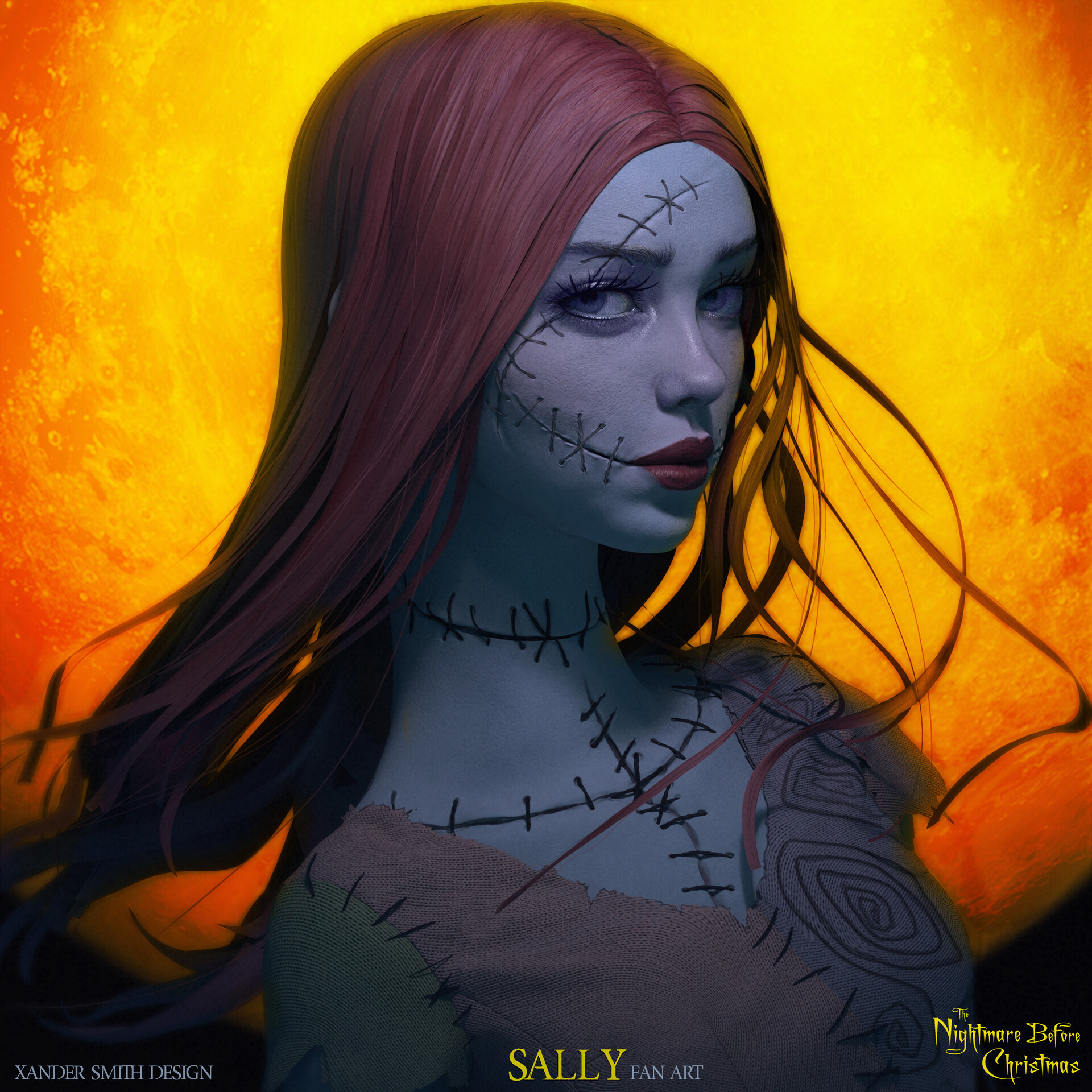 Xander Smith Nightmare Before Christmas Fan Art starring Billie