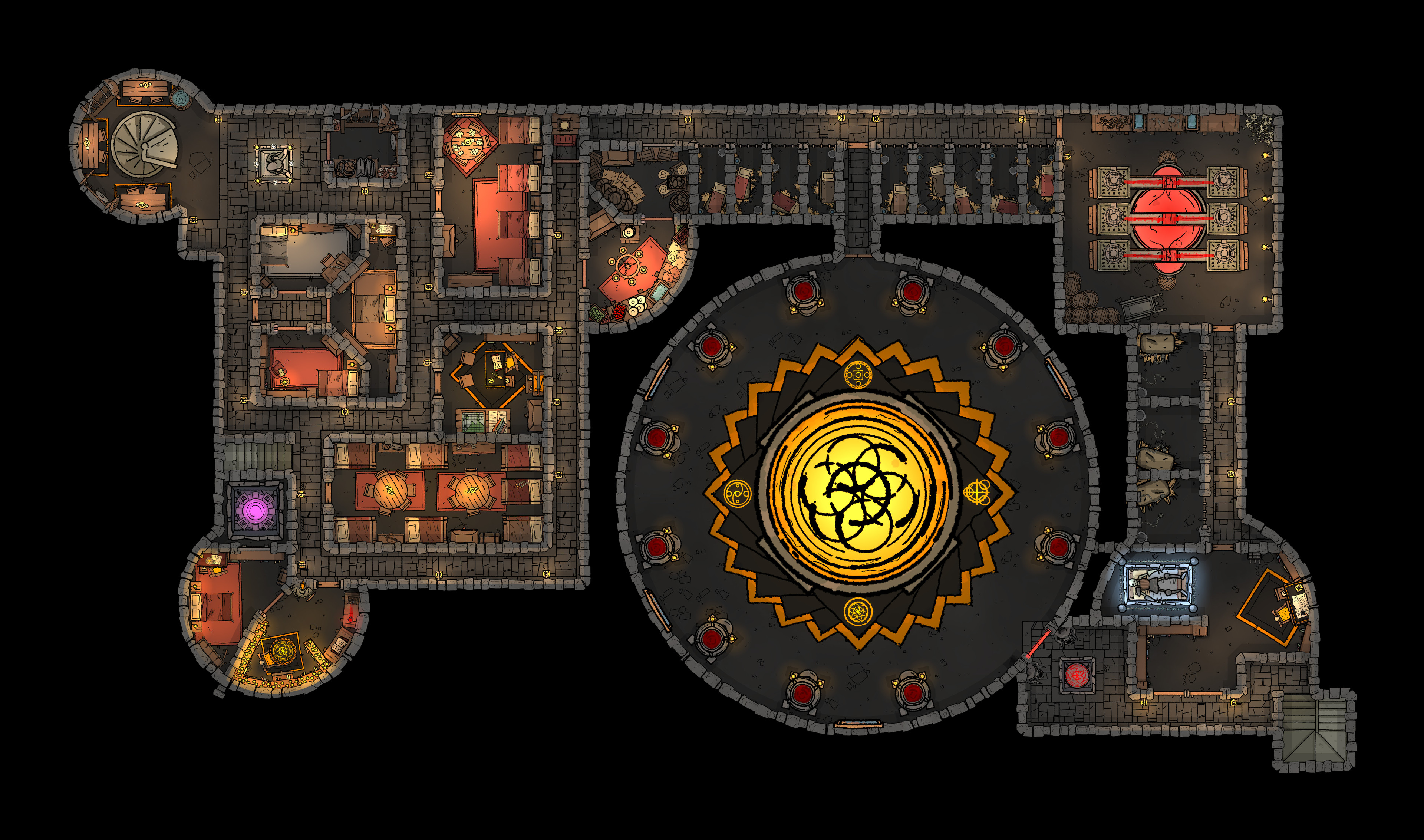 Lower Level of the Halloween Themed Noble Estate.