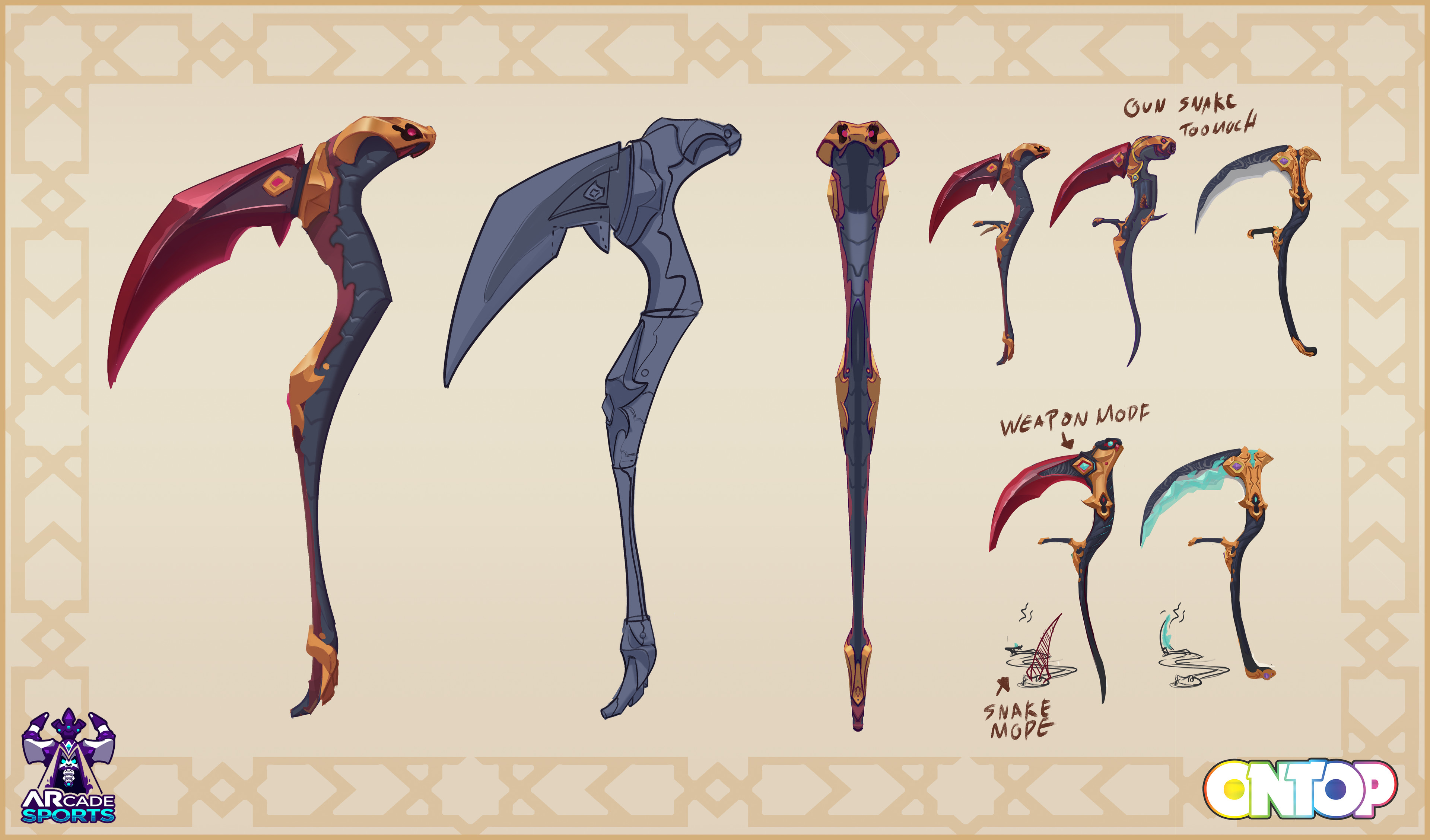 scythe design with explorations of living snake mode 