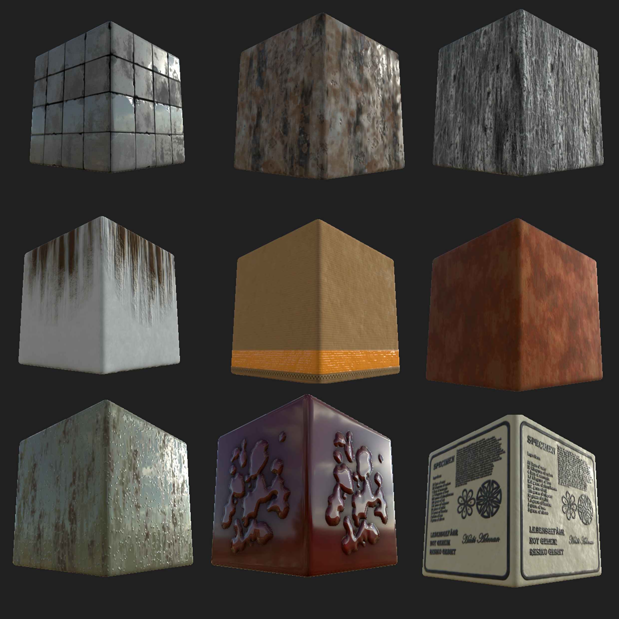 most of the texture that I made using substance