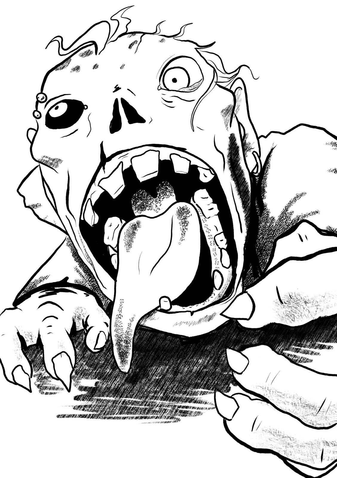 Day 31: "Crawl"

I also did a colour version of this that I'll be posting separately.