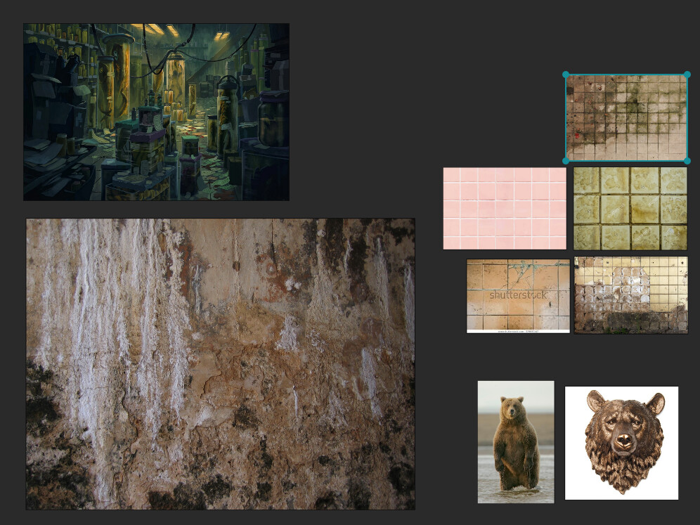 references I used for the floor and wall