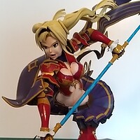 Artstation Aliza Granblue Fantasy Figurine Gk Gerom Shameful, thighs, granblue fantasy, monstergirl, anthropomorphic, hair, race, fetish, anime style, legs, hair color, draph, fukuda shuushi, aliza artstation aliza granblue fantasy