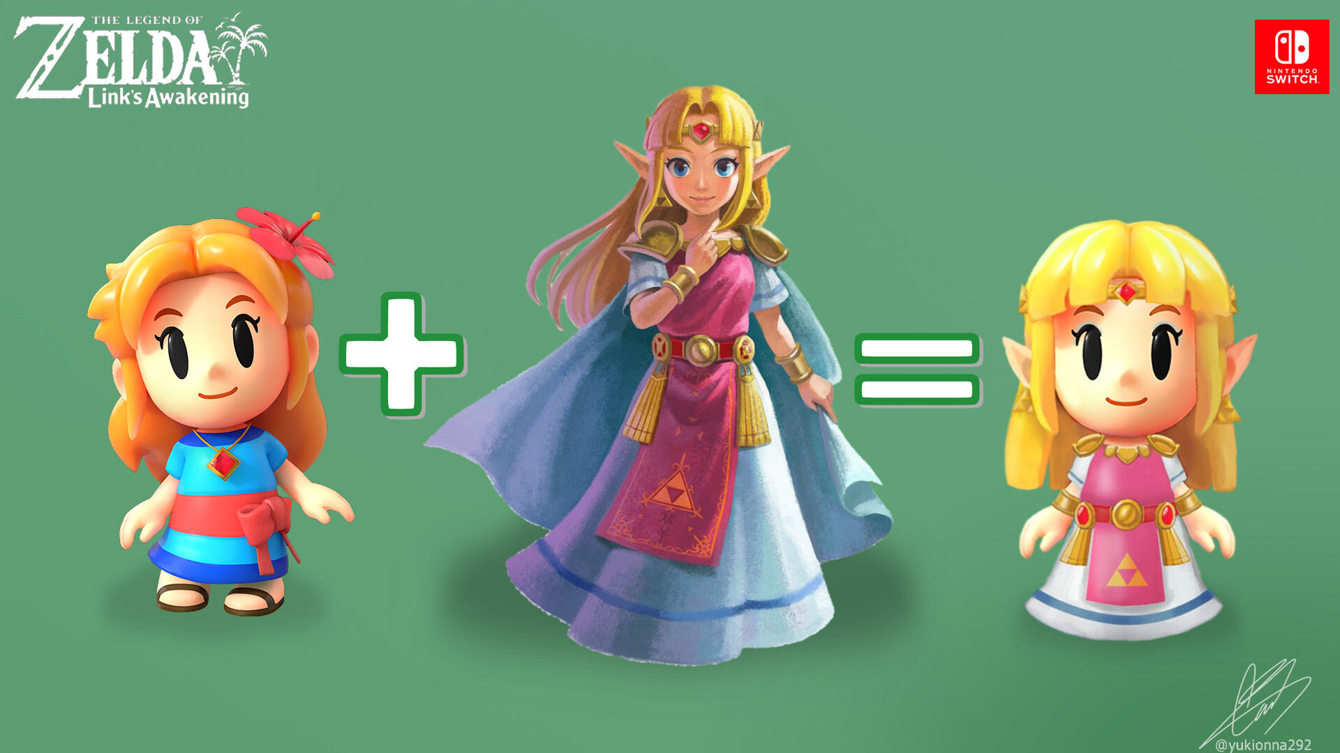 YukiOnna292 CarlaNieva Princess Zelda Character (Link's Awakening style)