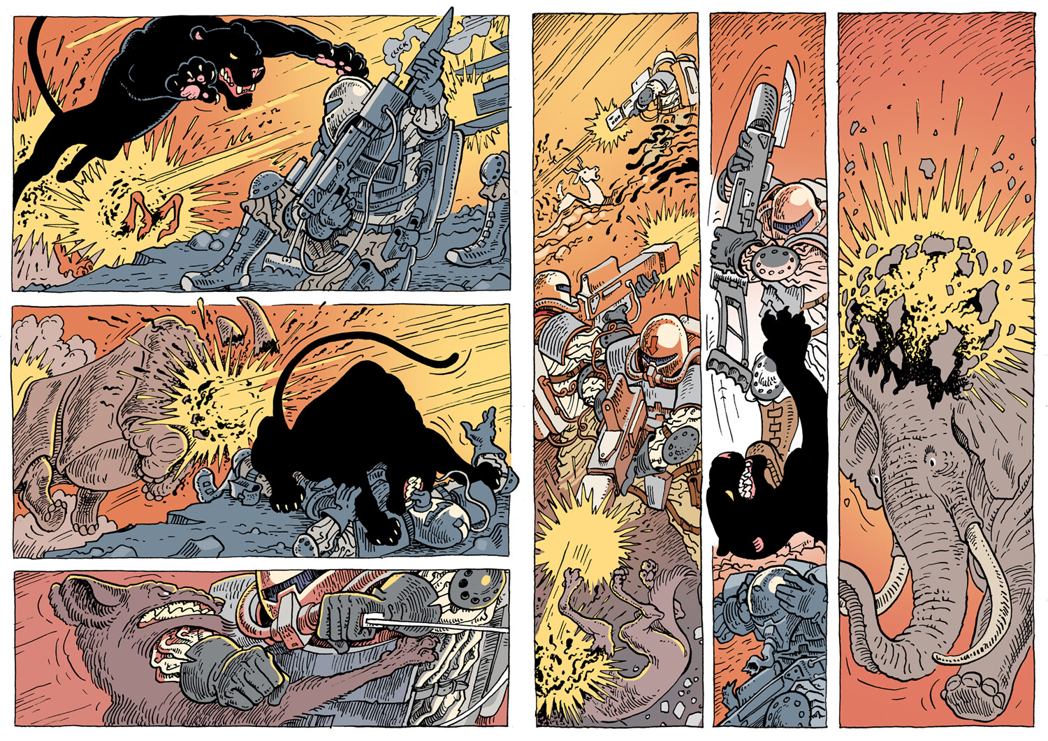 ArtStation Wilderness comic book art examples