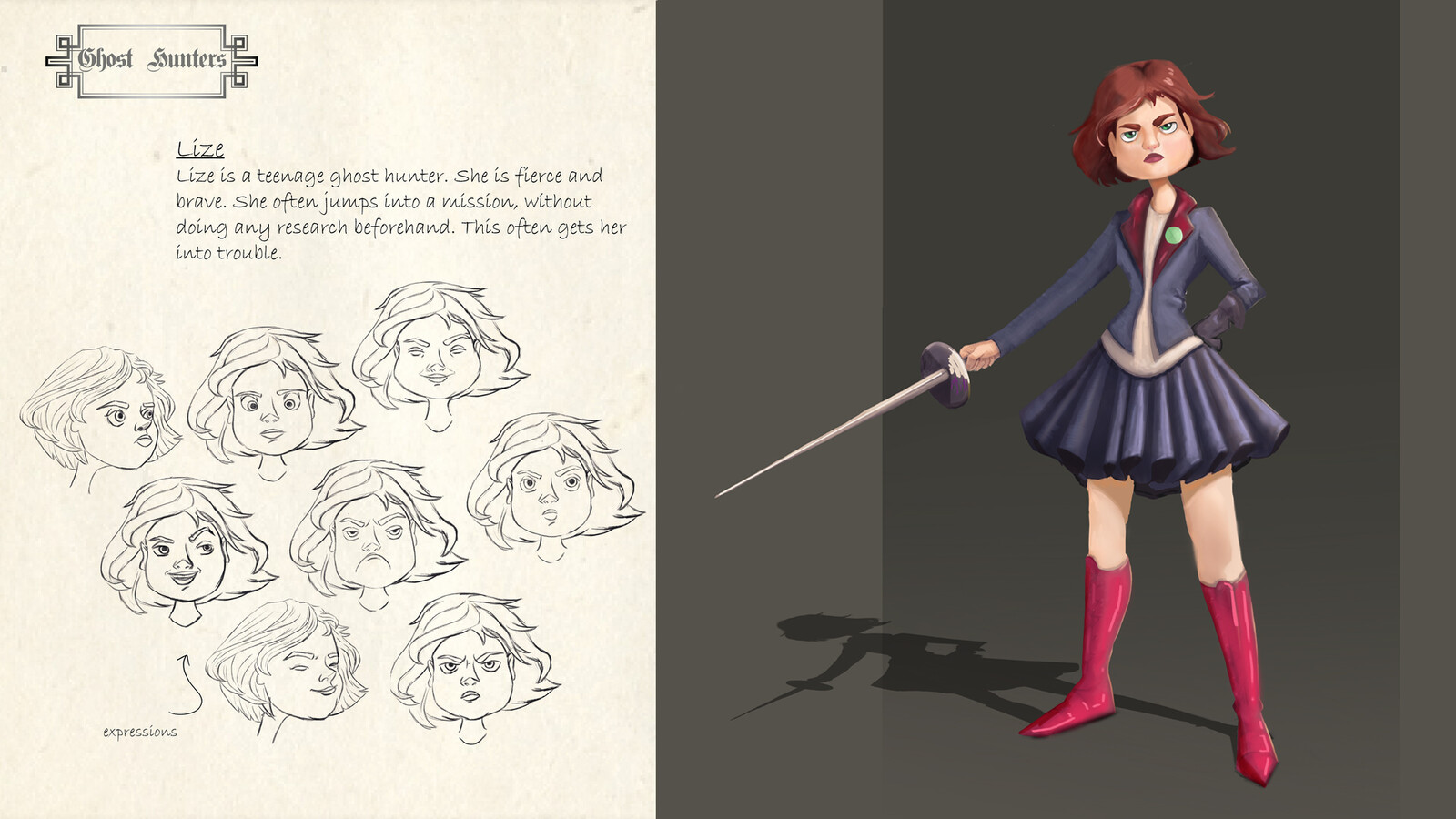 Lize, character design