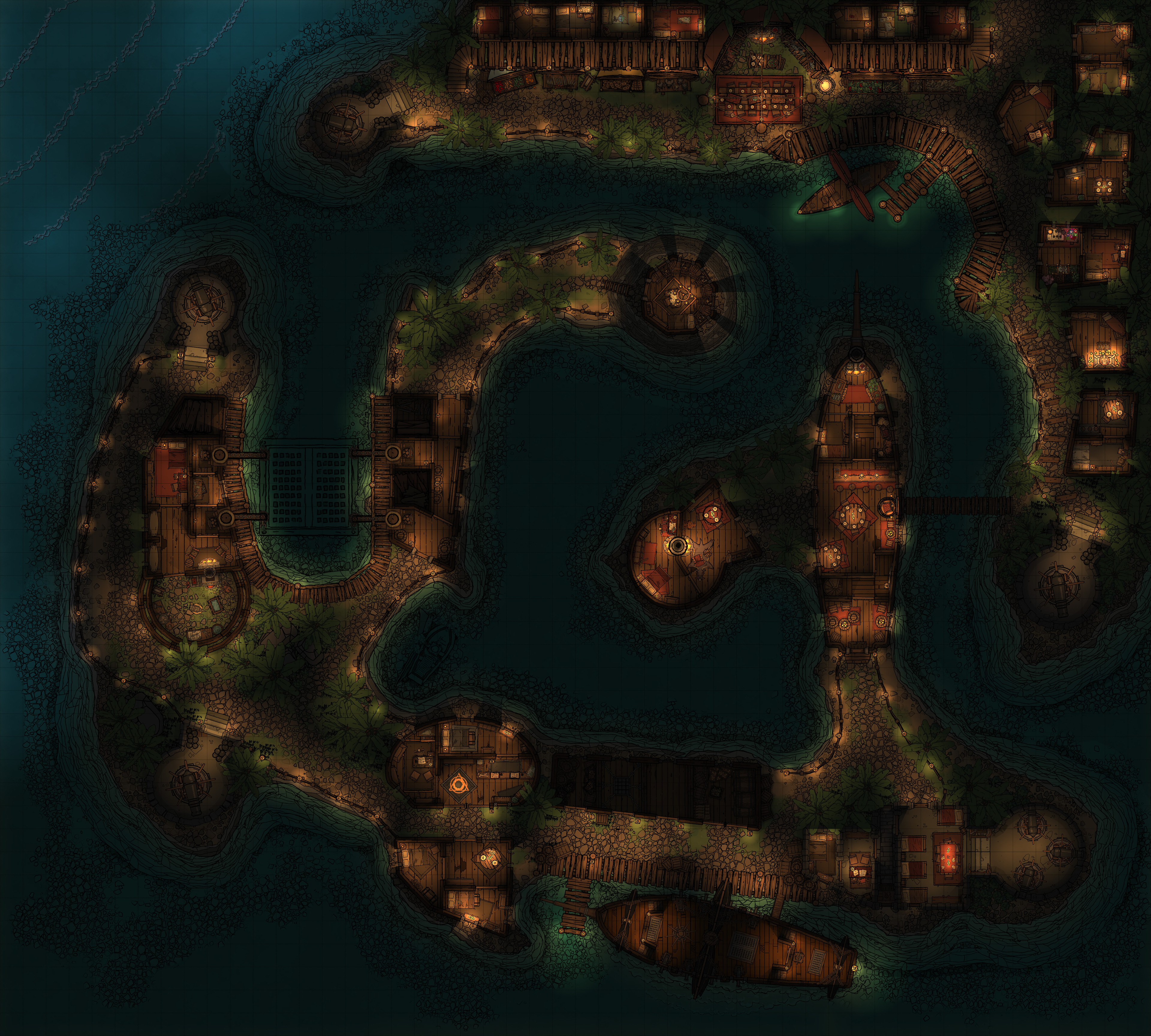 Isle of Velkarta by Night