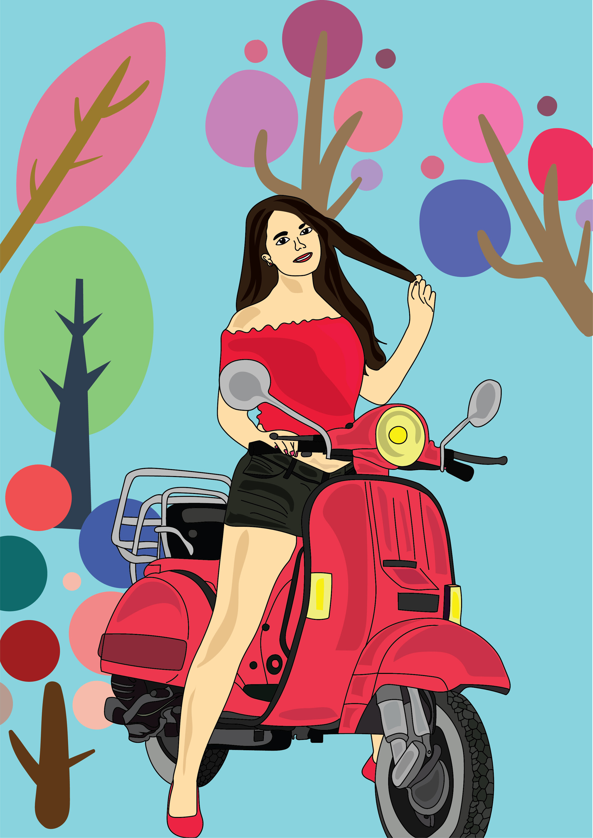 Girl 2025 with scooty