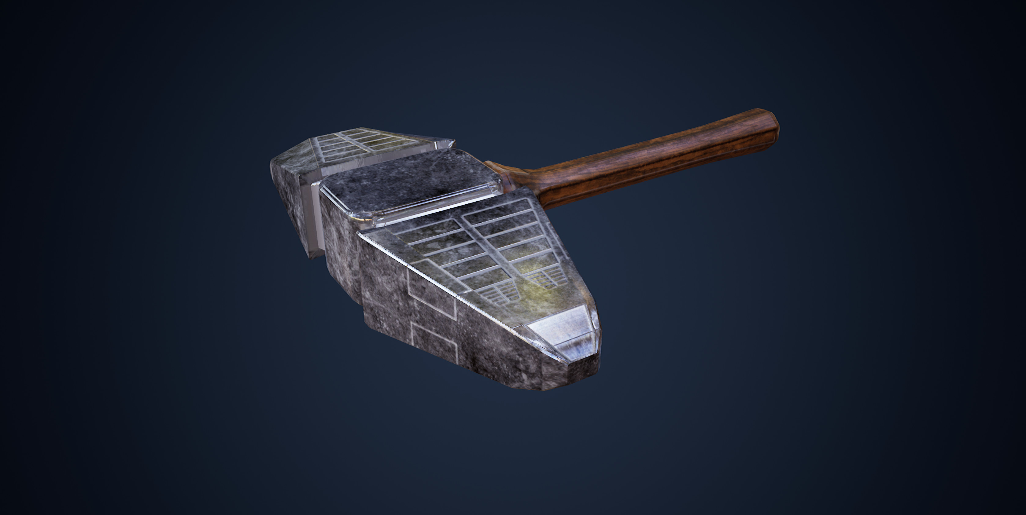 A Wood &amp; Metal Mallet (Painted with Substance)