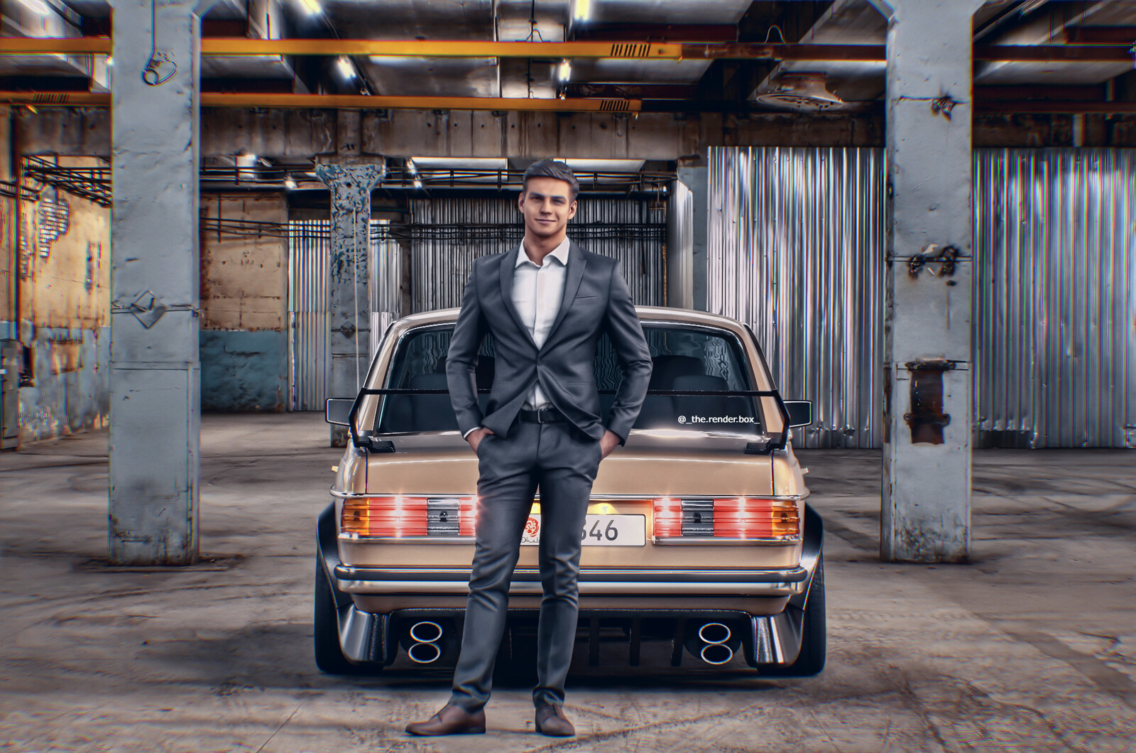 Artstation Mercedes Benz W123 The Render Box