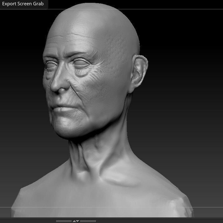 ArtStation - Sculpture of an old man WIP