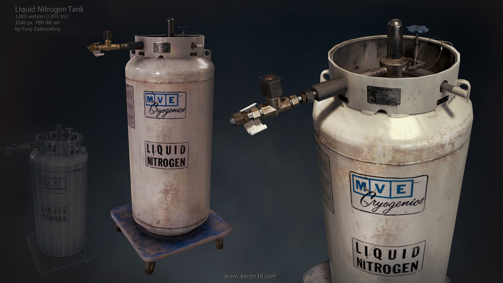 Nitrogen Liquid tank
I was provided with photo-reference and needed to replicate it as close as possible within the 3d asset limitation
Required and spent time -3 days