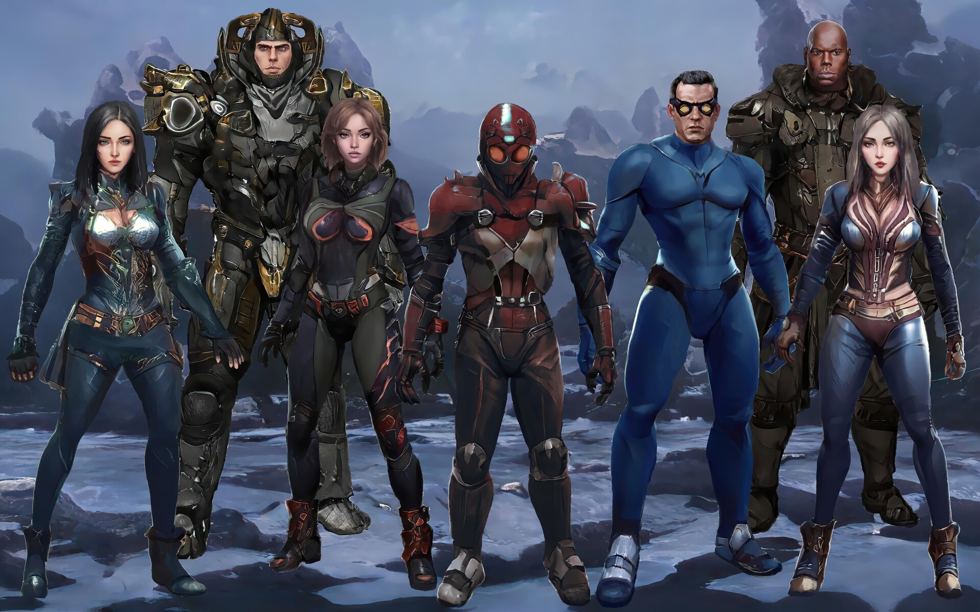 ArtStation Original Superhero Team (Sentinel Corp)