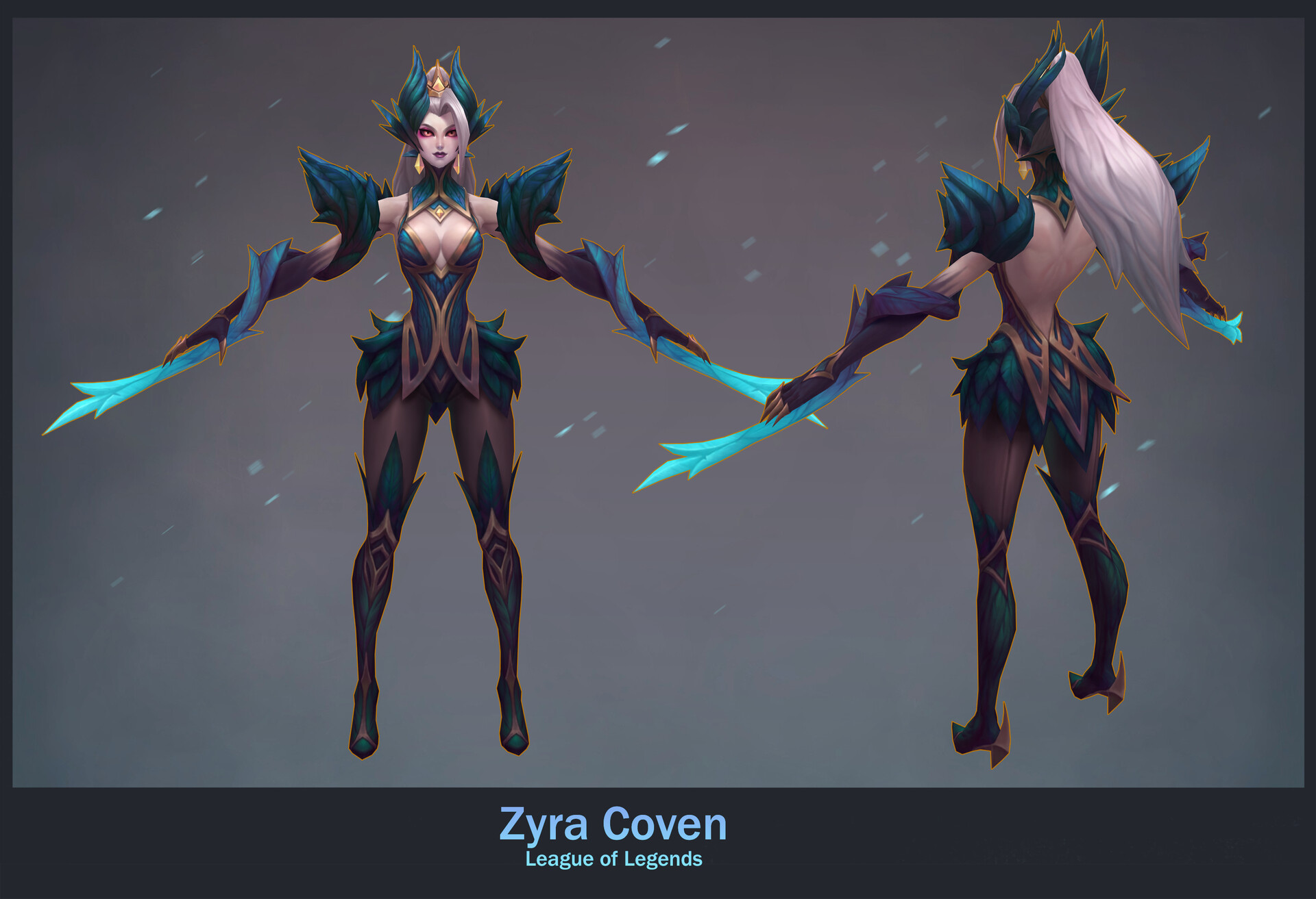 Modelo 3D da nova Skin Zyra Coven efeitos e habilidades💀 créditos: Sk